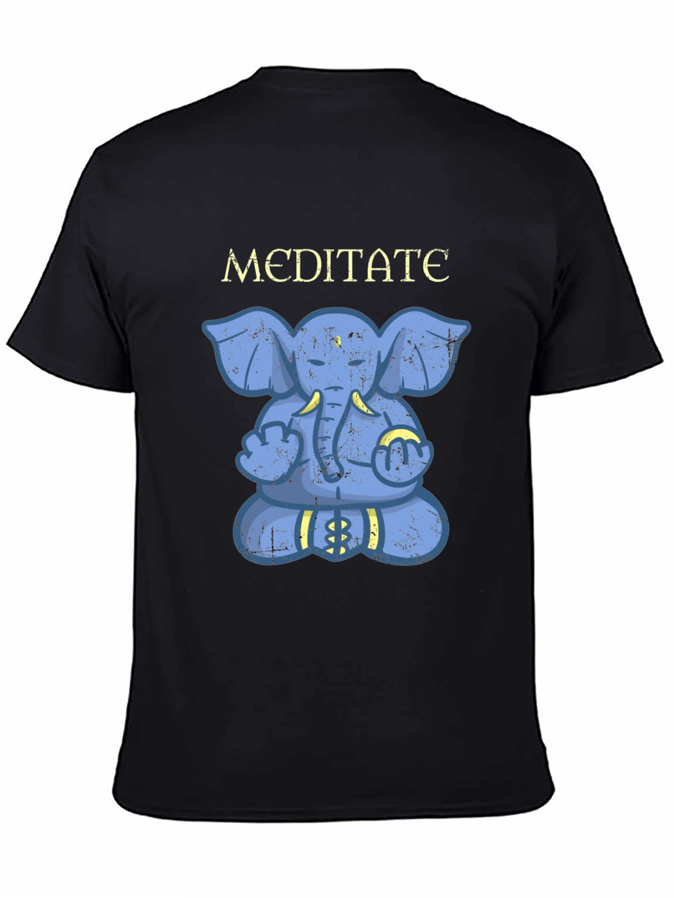 Meditating Elephant Graphic T-Shirt