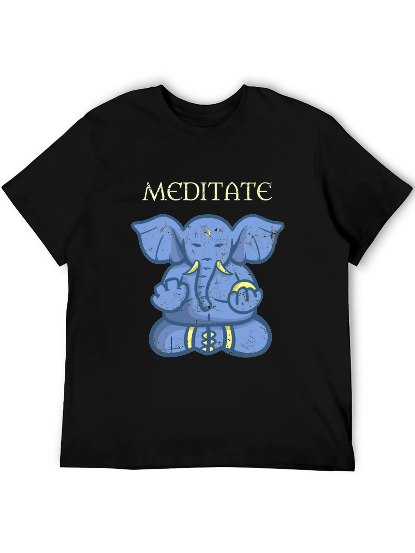 Meditating Elephant Graphic T-Shirt