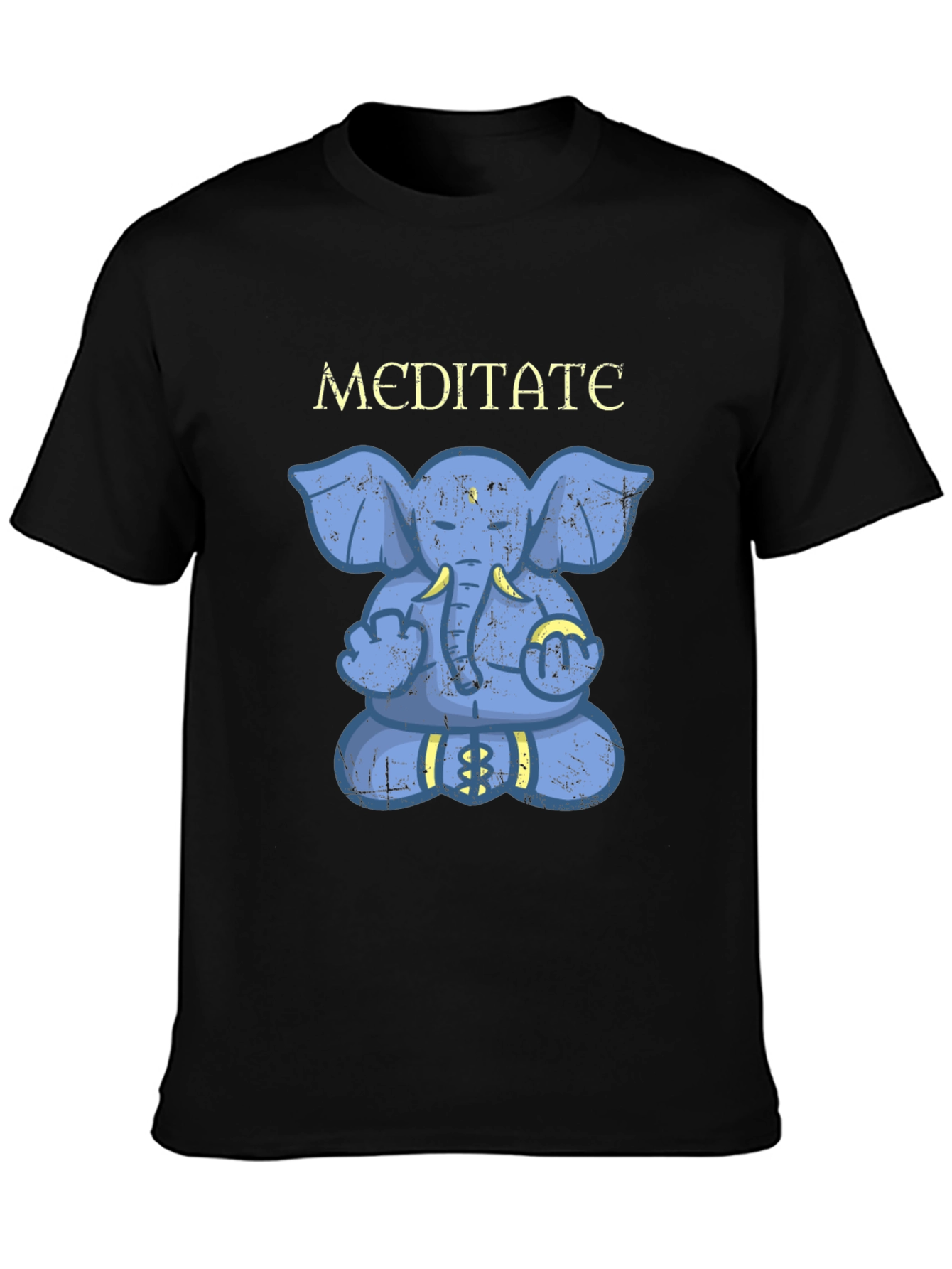 Meditating Elephant Graphic T-Shirt