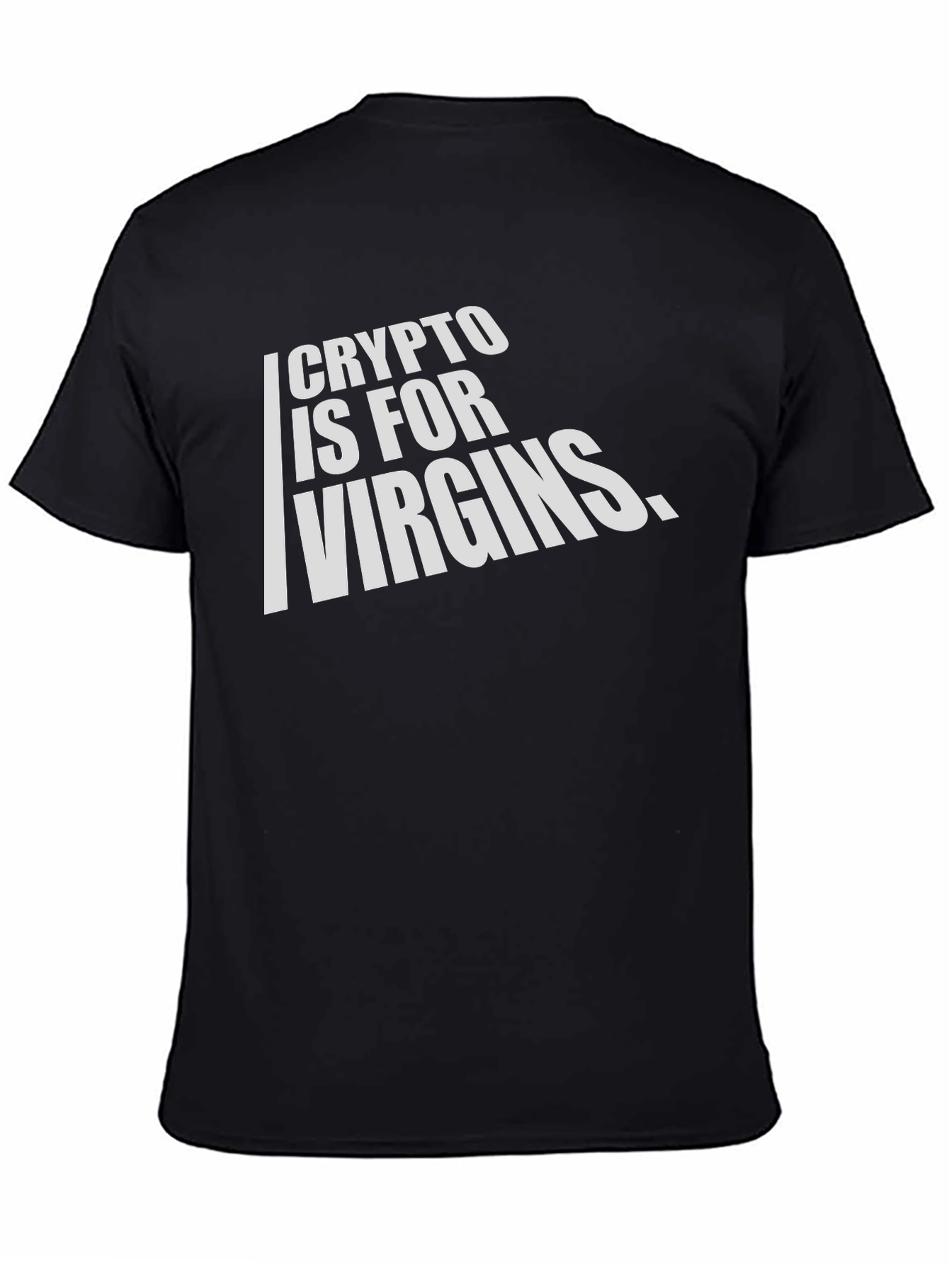 Crypto is For Virgins Black Graphic T-Shirt