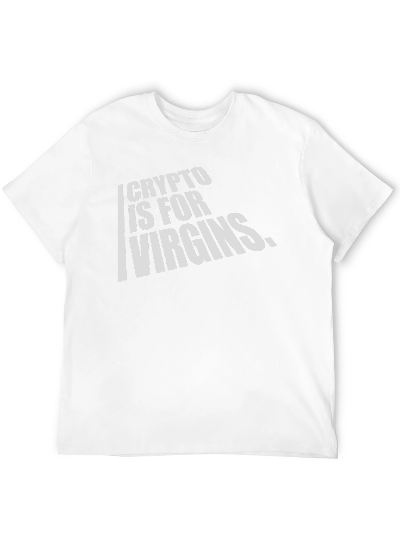 Crypto is For Virgins Black Graphic T-Shirt