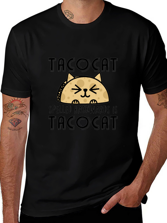 Tacocat T-Shirt - Funny Palindrome Cat Taco Tee