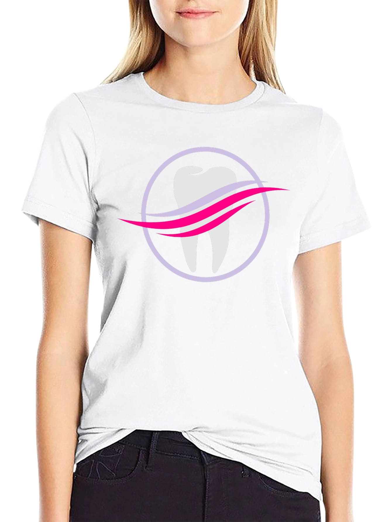 Dental Logo Black Tee - Dentist Approved
