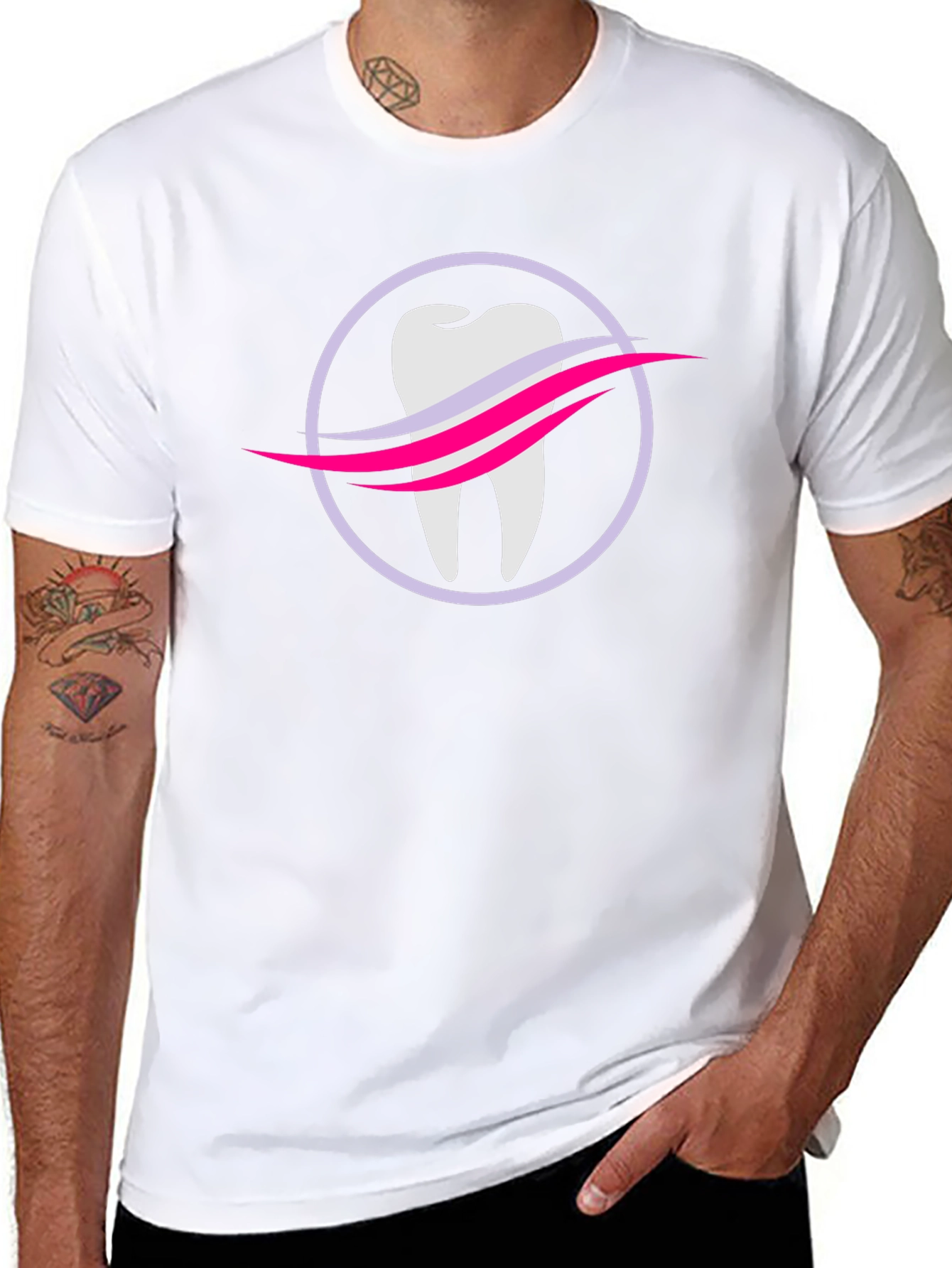 Dental Logo Black Tee - Dentist Approved