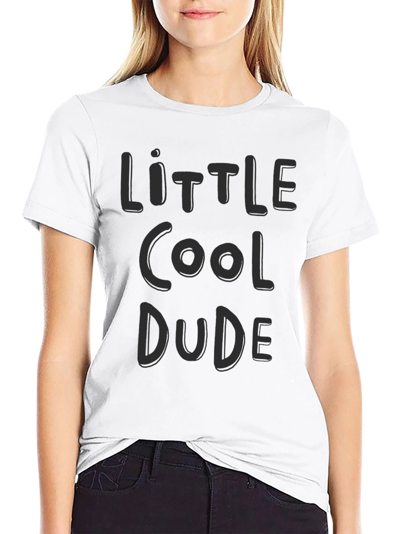 Little Cool Dude Black Graphic Tee