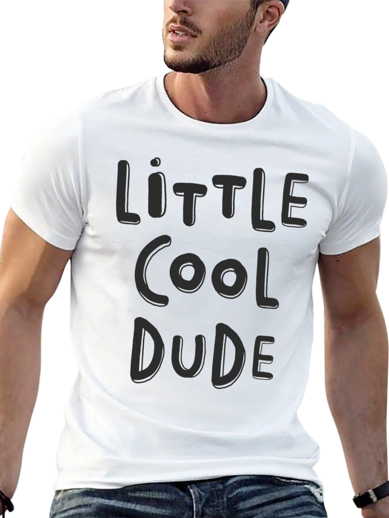 Little Cool Dude Black Graphic Tee