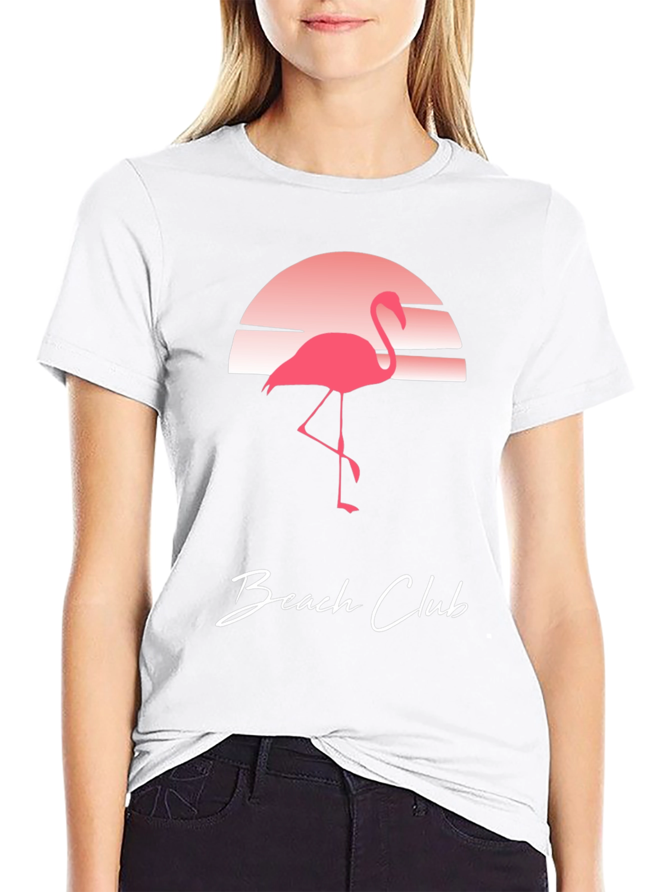 Beach Club Flamingo Graphic Tee