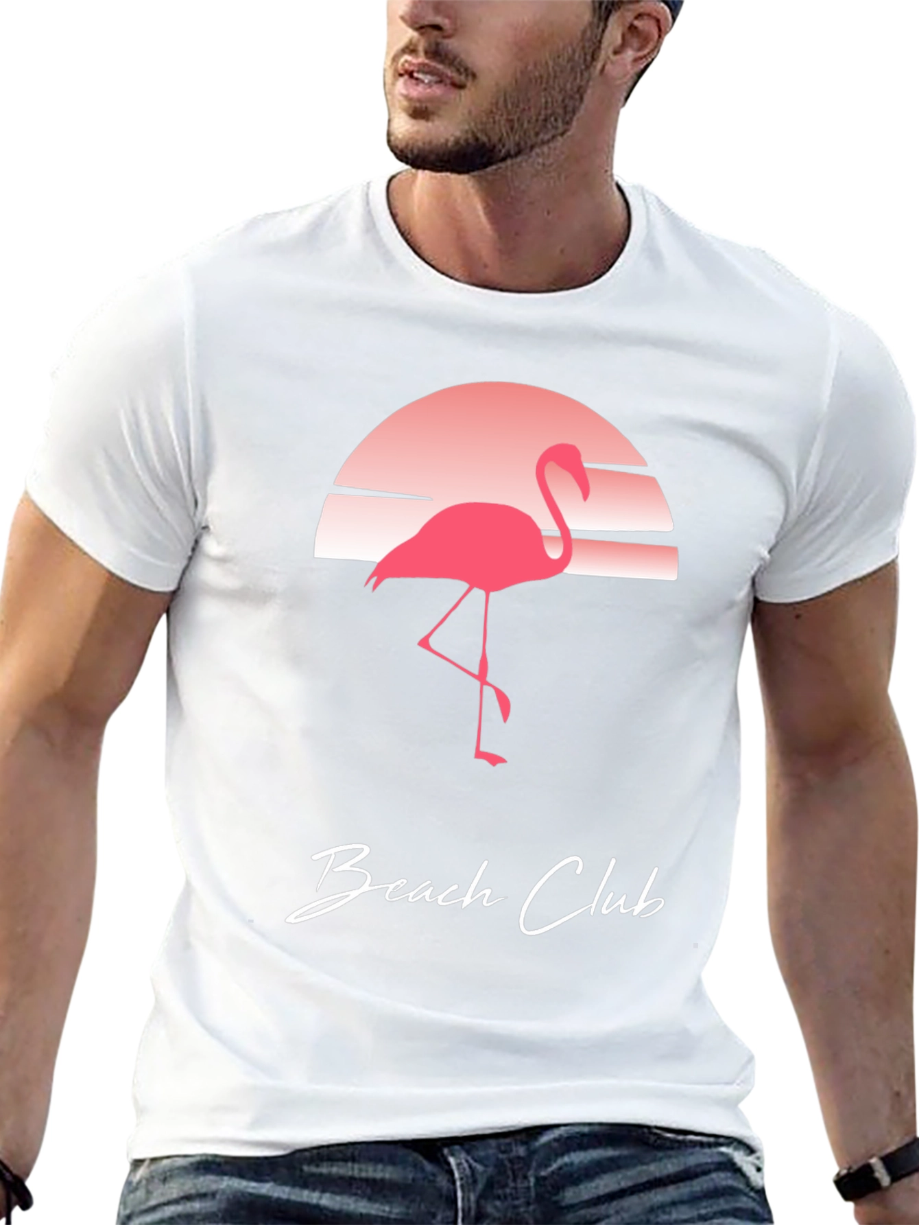 Beach Club Flamingo Graphic Tee