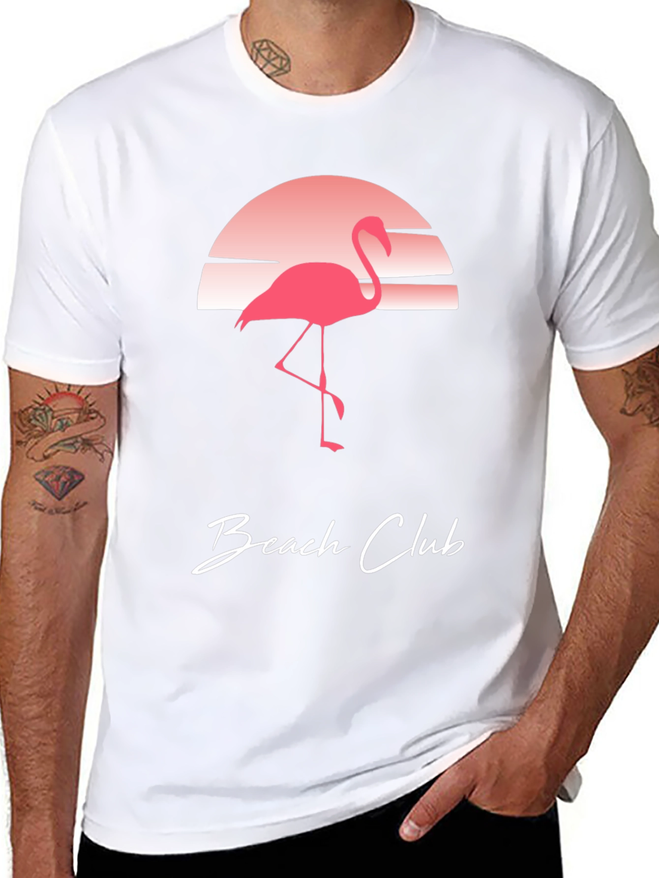 Beach Club Flamingo Graphic Tee