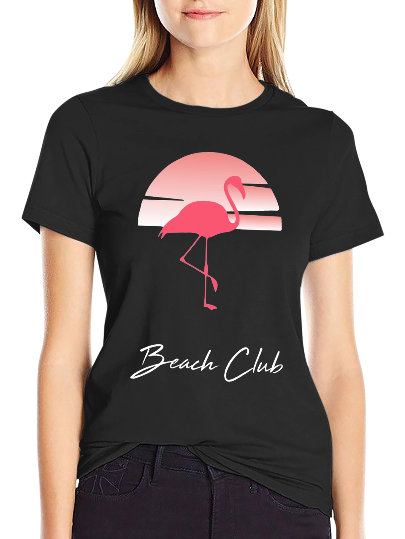 Beach Club Flamingo Graphic Tee
