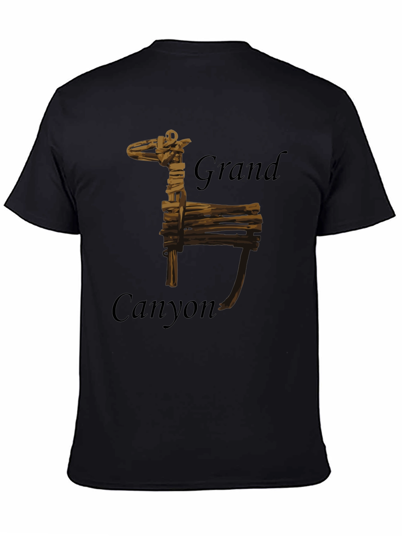 Grand Canyon Wooden Giraffe Black T-Shirt