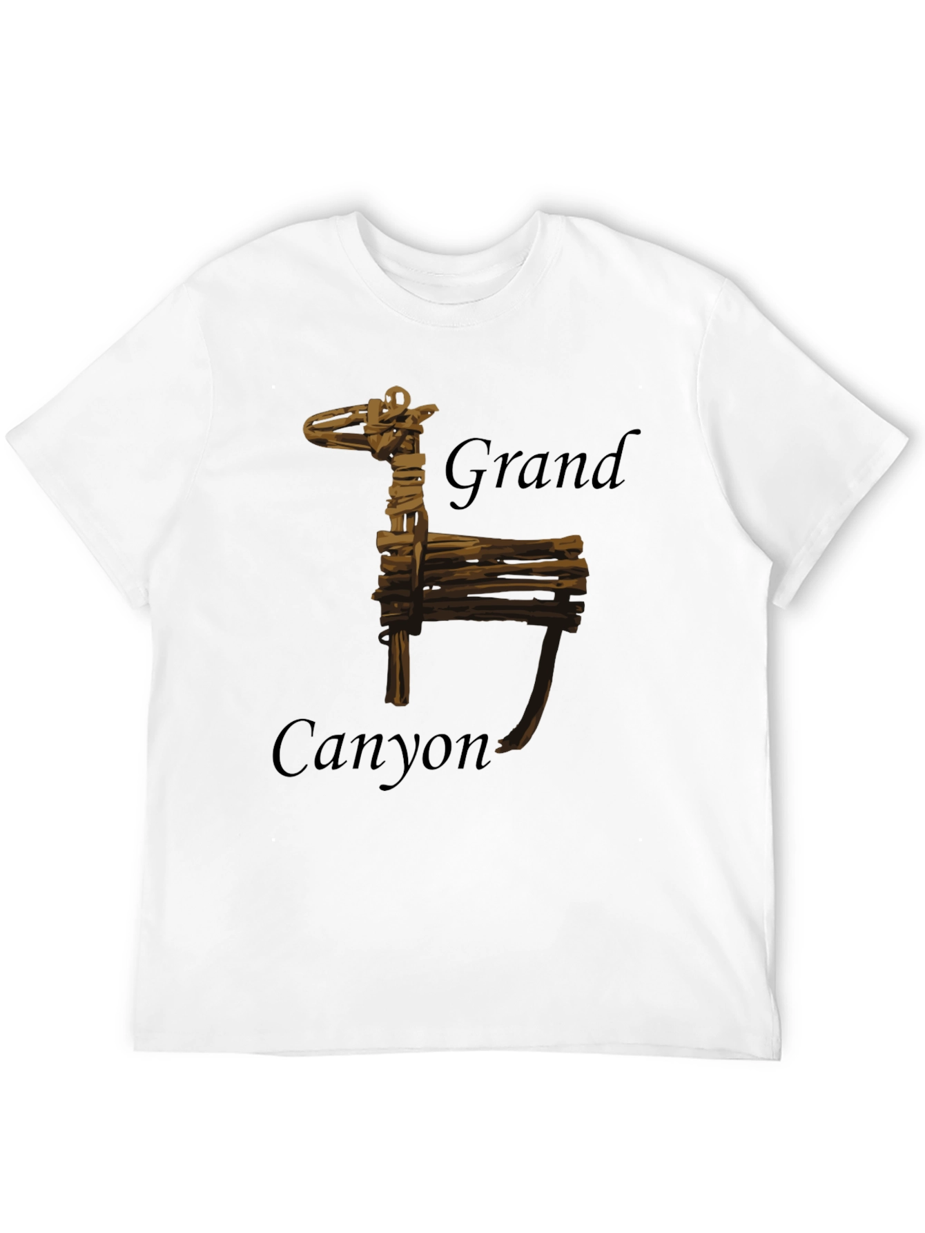 Grand Canyon Wooden Giraffe Black T-Shirt
