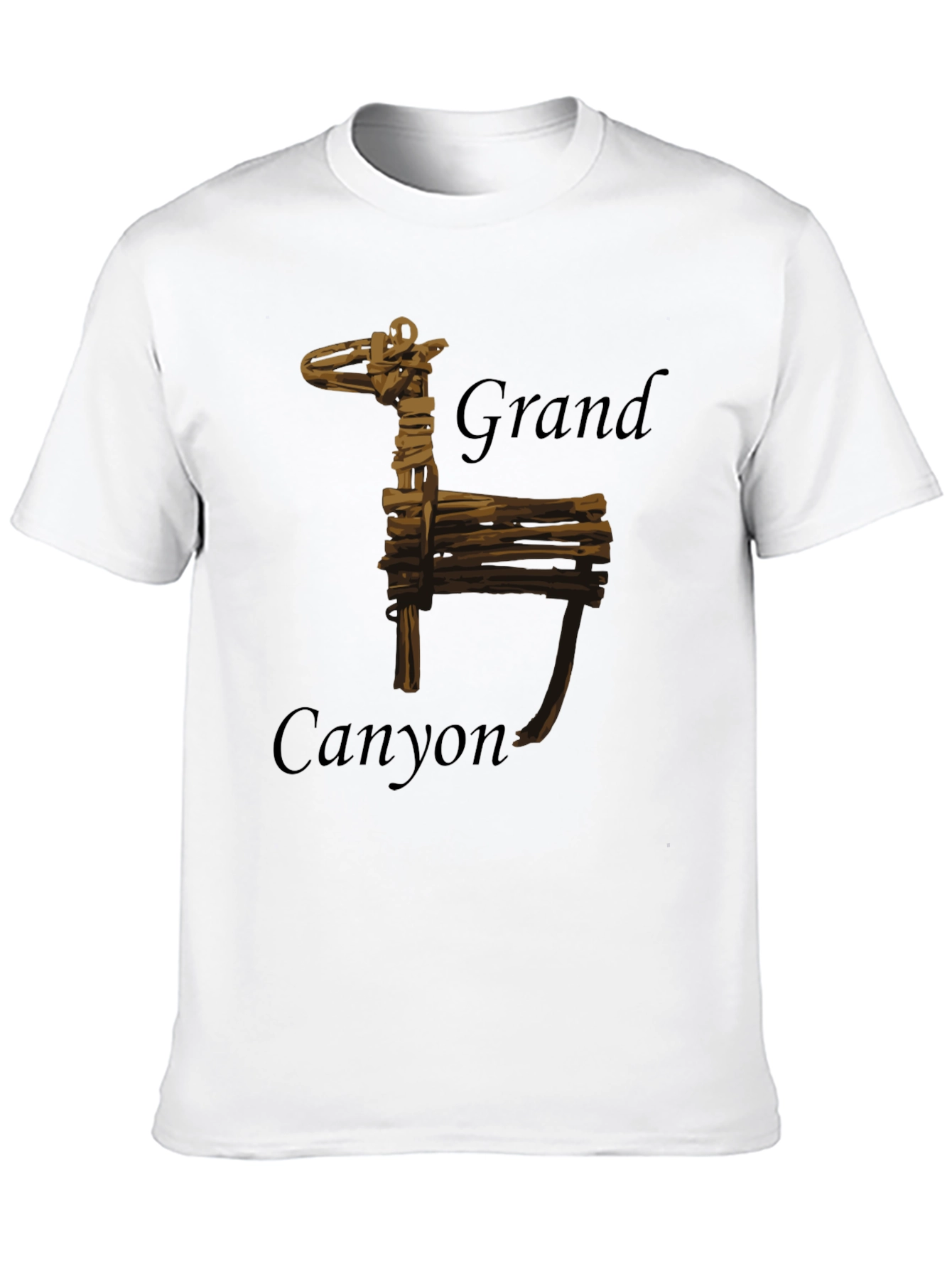 Grand Canyon Wooden Giraffe Black T-Shirt
