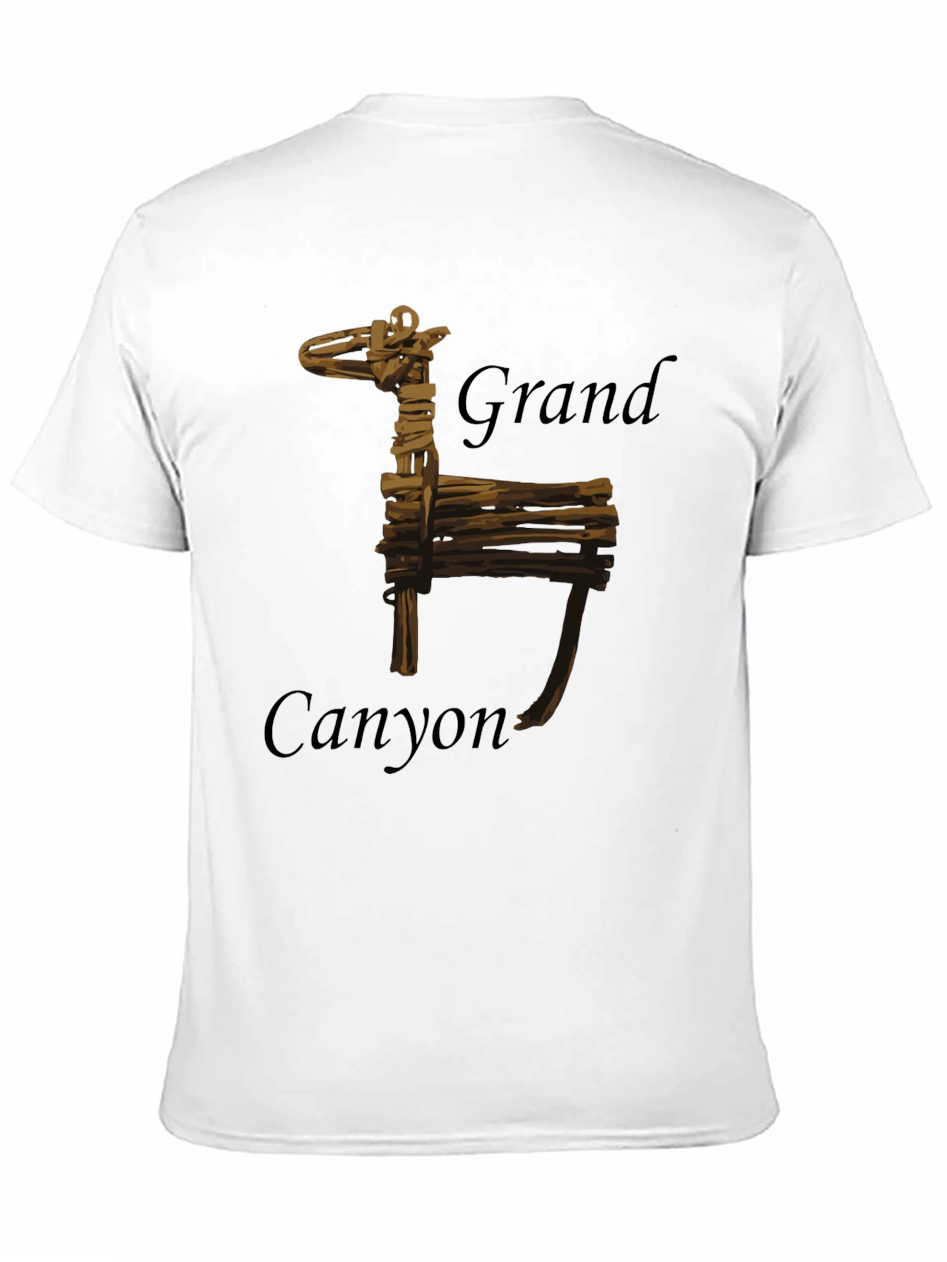 Grand Canyon Wooden Giraffe Black T-Shirt
