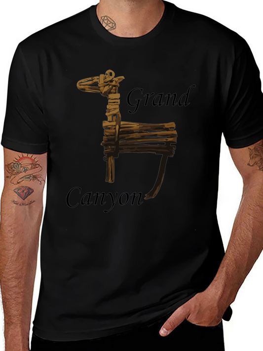 Grand Canyon Wooden Giraffe Black T-Shirt