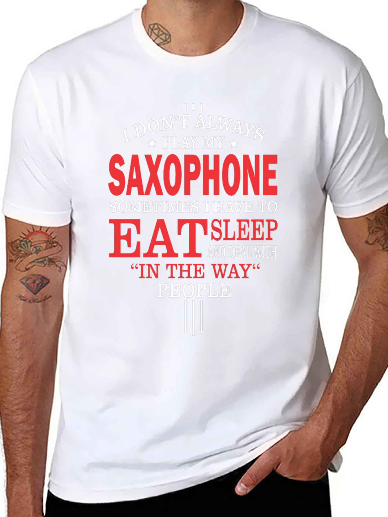 Saxophone Player T-Shirt: Eat Sleep and Deal With People
