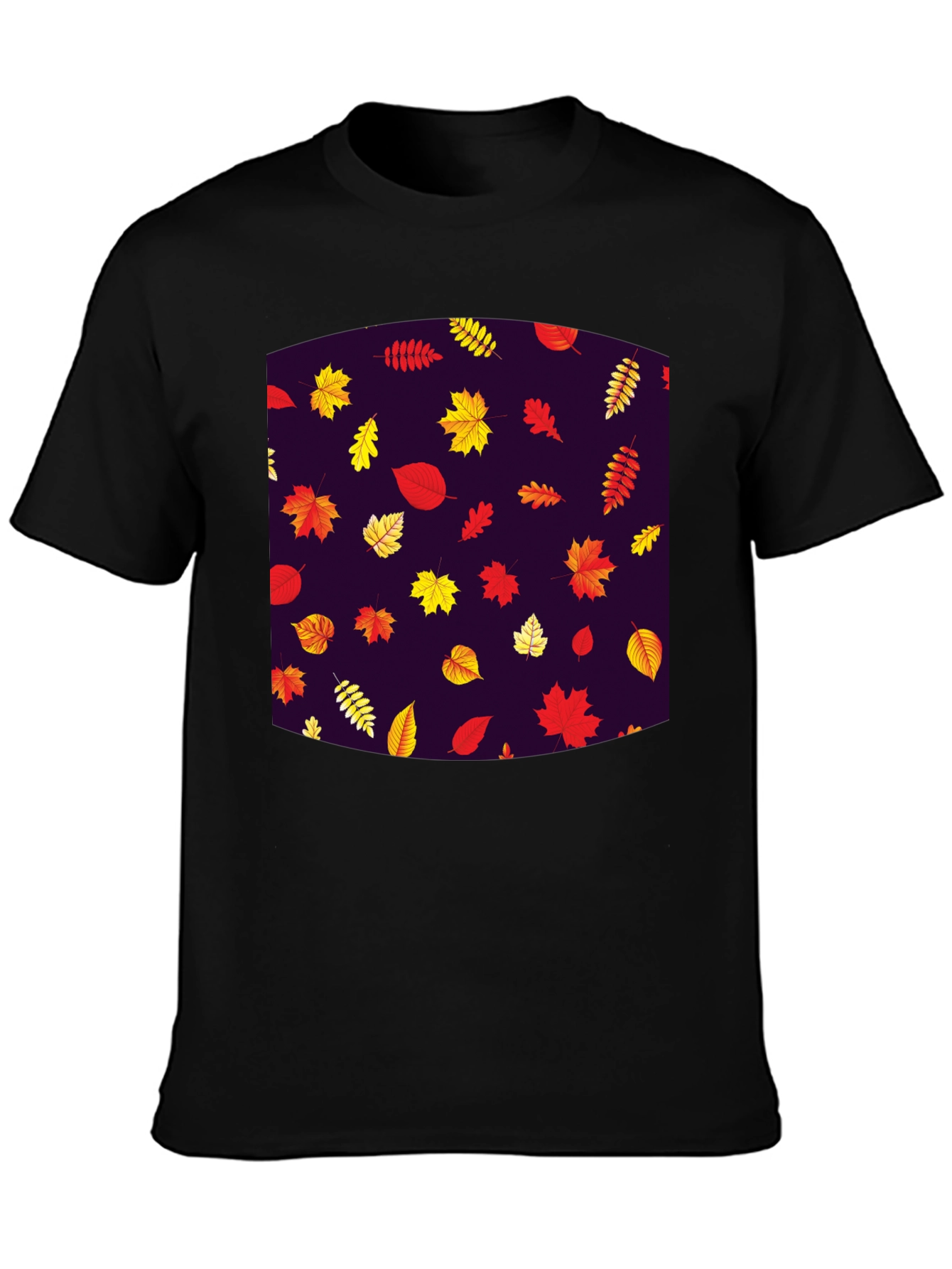 Autumn Leaves Pattern T-Shirt - Stylish Fall Fashion