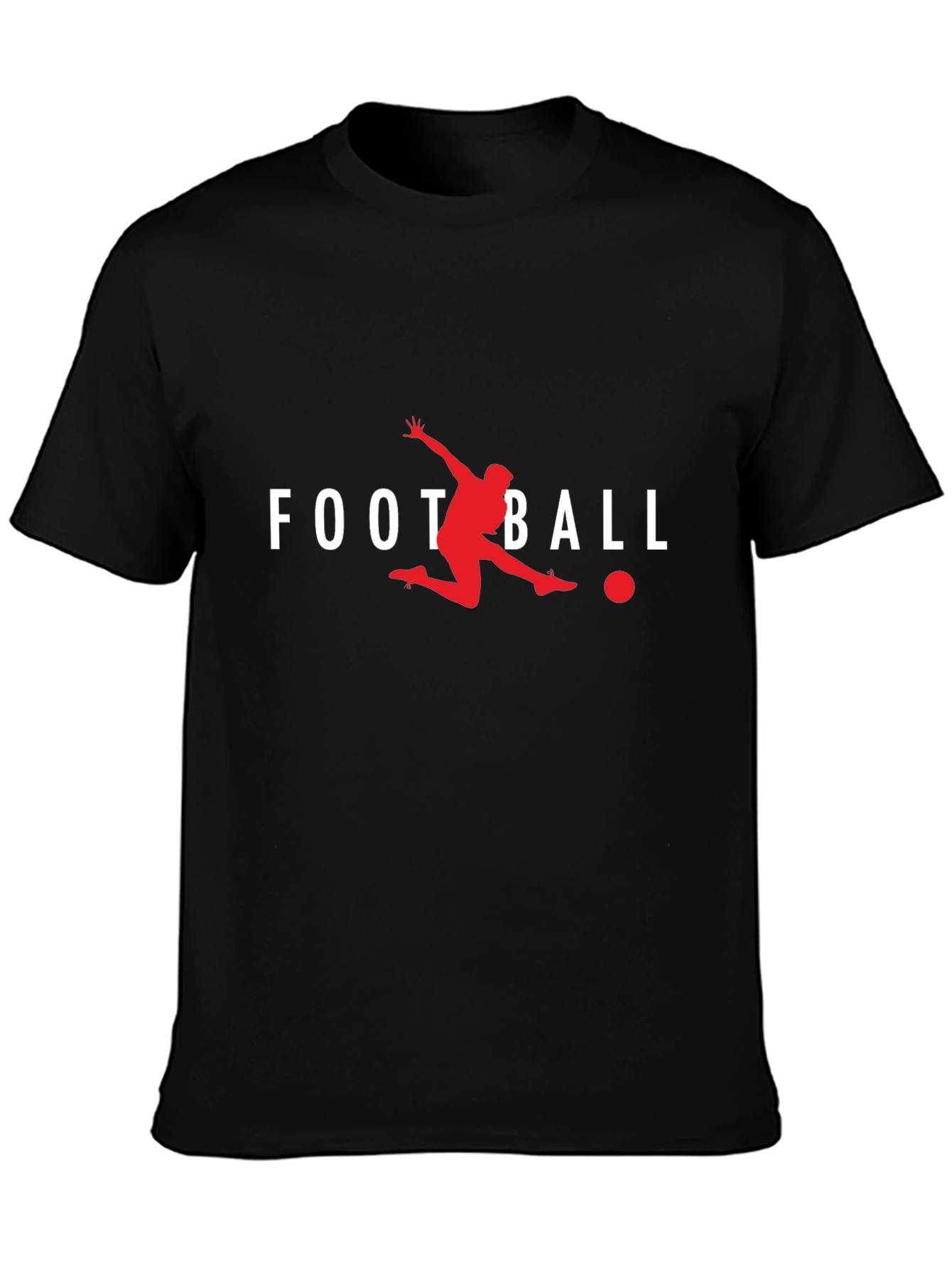 Football Graphic Tee - Stylish Black T-Shirt