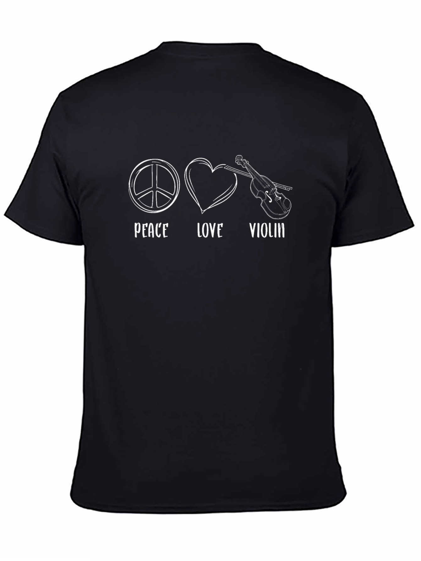 Peace Love Violin T-Shirt - Stylish Music Tee