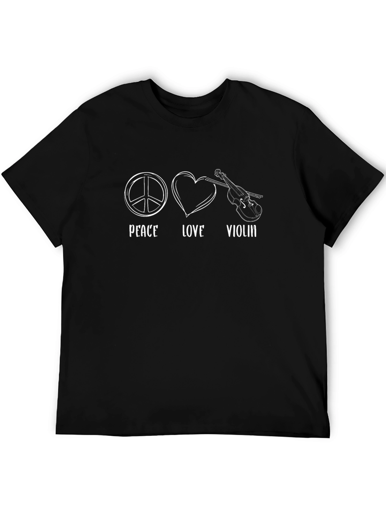 Peace Love Violin T-Shirt - Stylish Music Tee