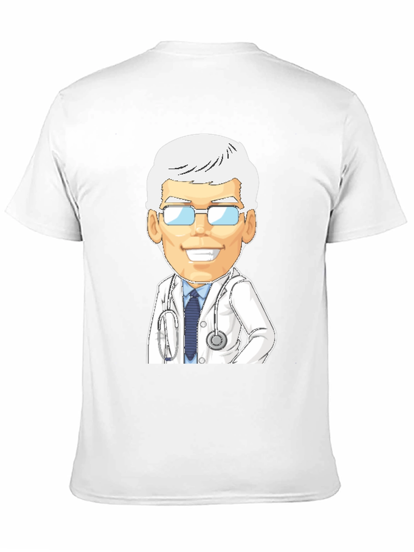 Doctor Cartoon Graphic T-Shirt - Black