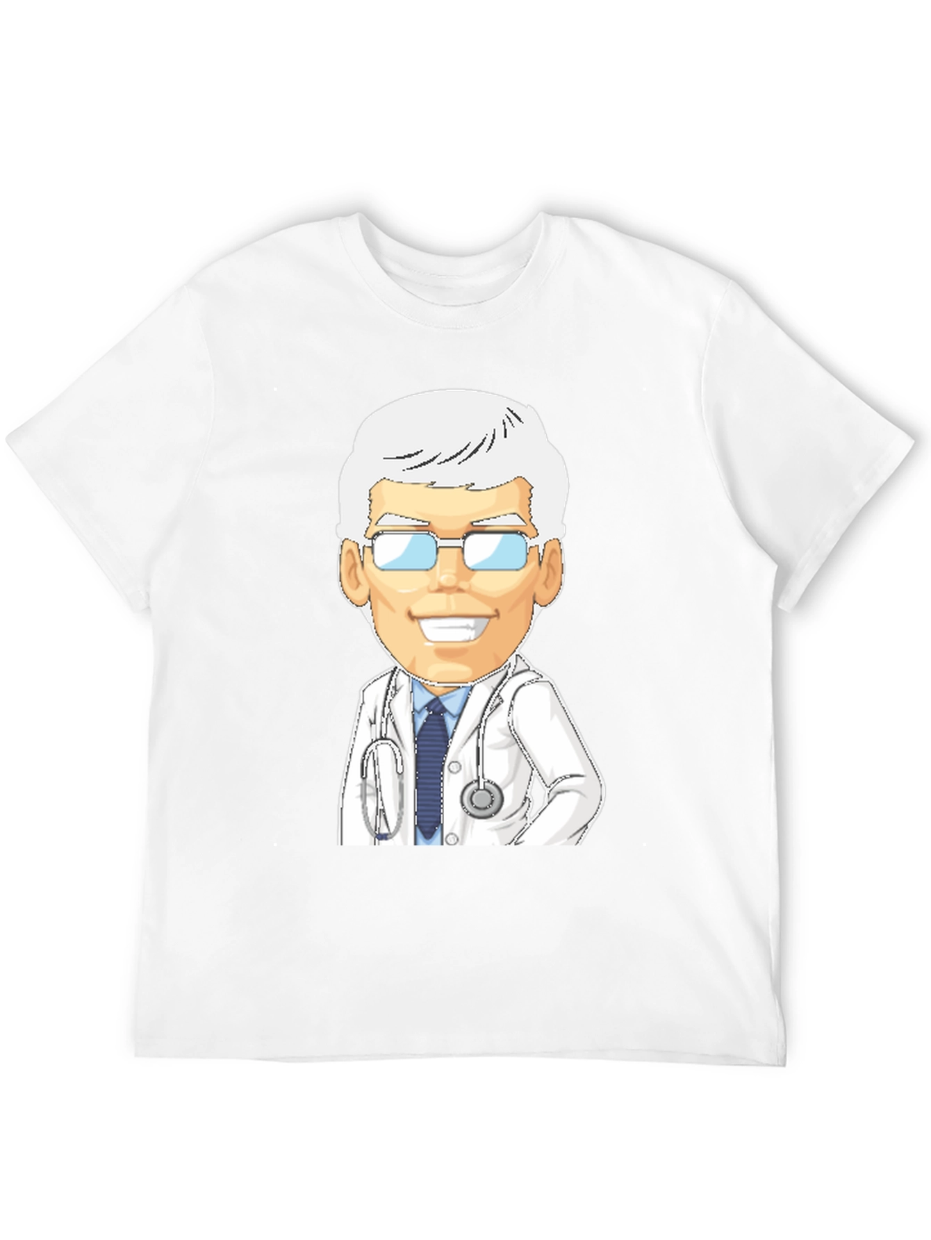 Doctor Cartoon Graphic T-Shirt - Black