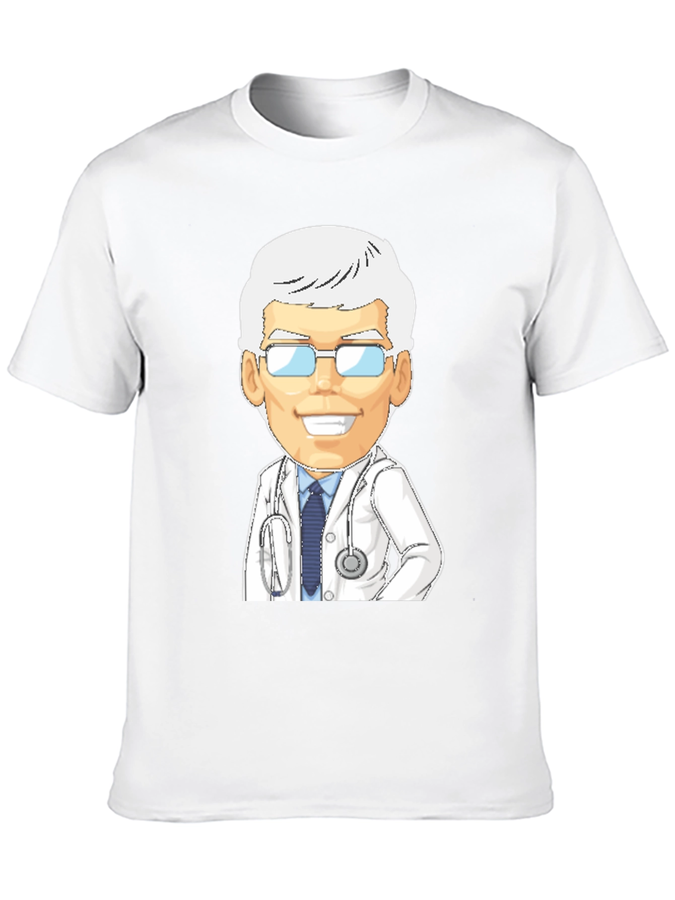Doctor Cartoon Graphic T-Shirt - Black