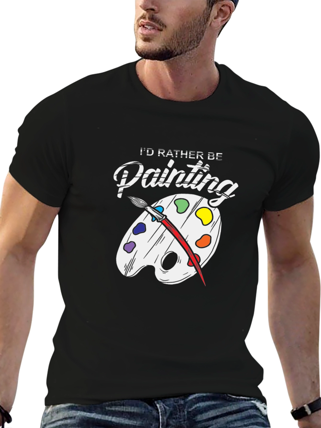 Id Rather Be Painting T-Shirt - Artsy Palette Tee