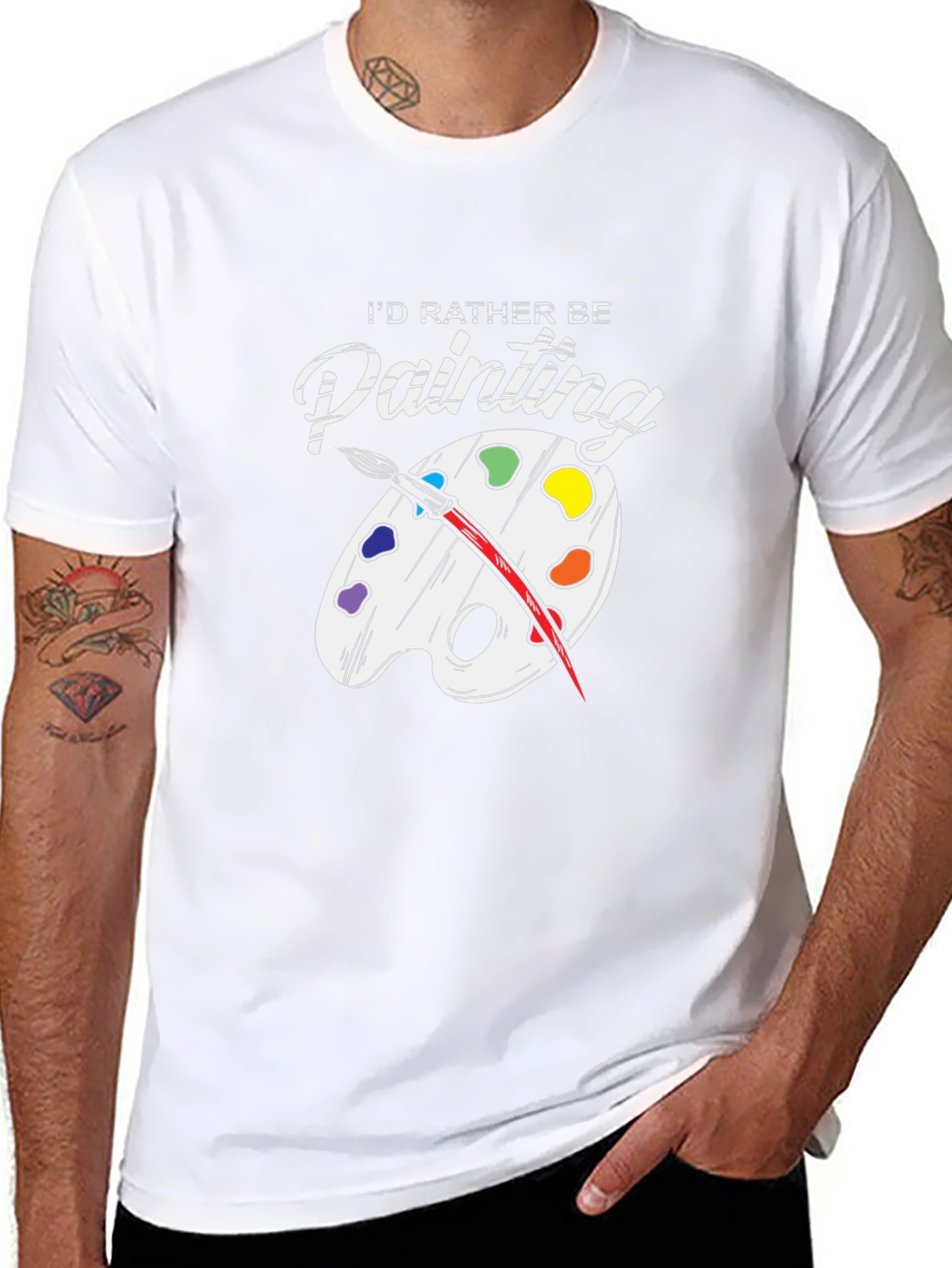 Id Rather Be Painting T-Shirt - Artsy Palette Tee