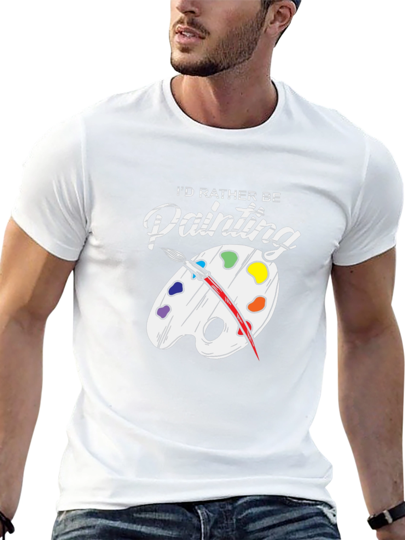 Id Rather Be Painting T-Shirt - Artsy Palette Tee