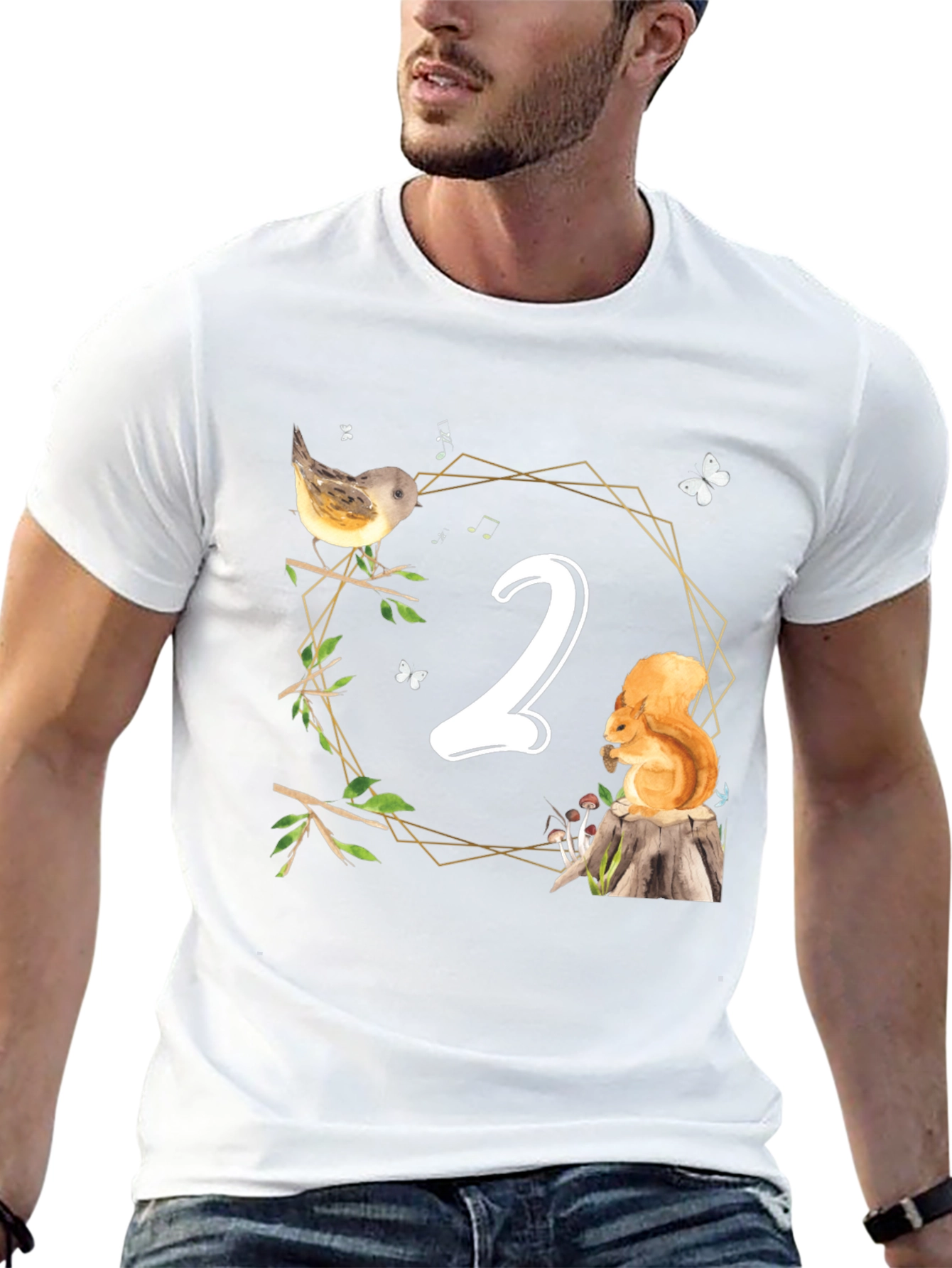 Cute Woodland Second Birthday T-Shirt