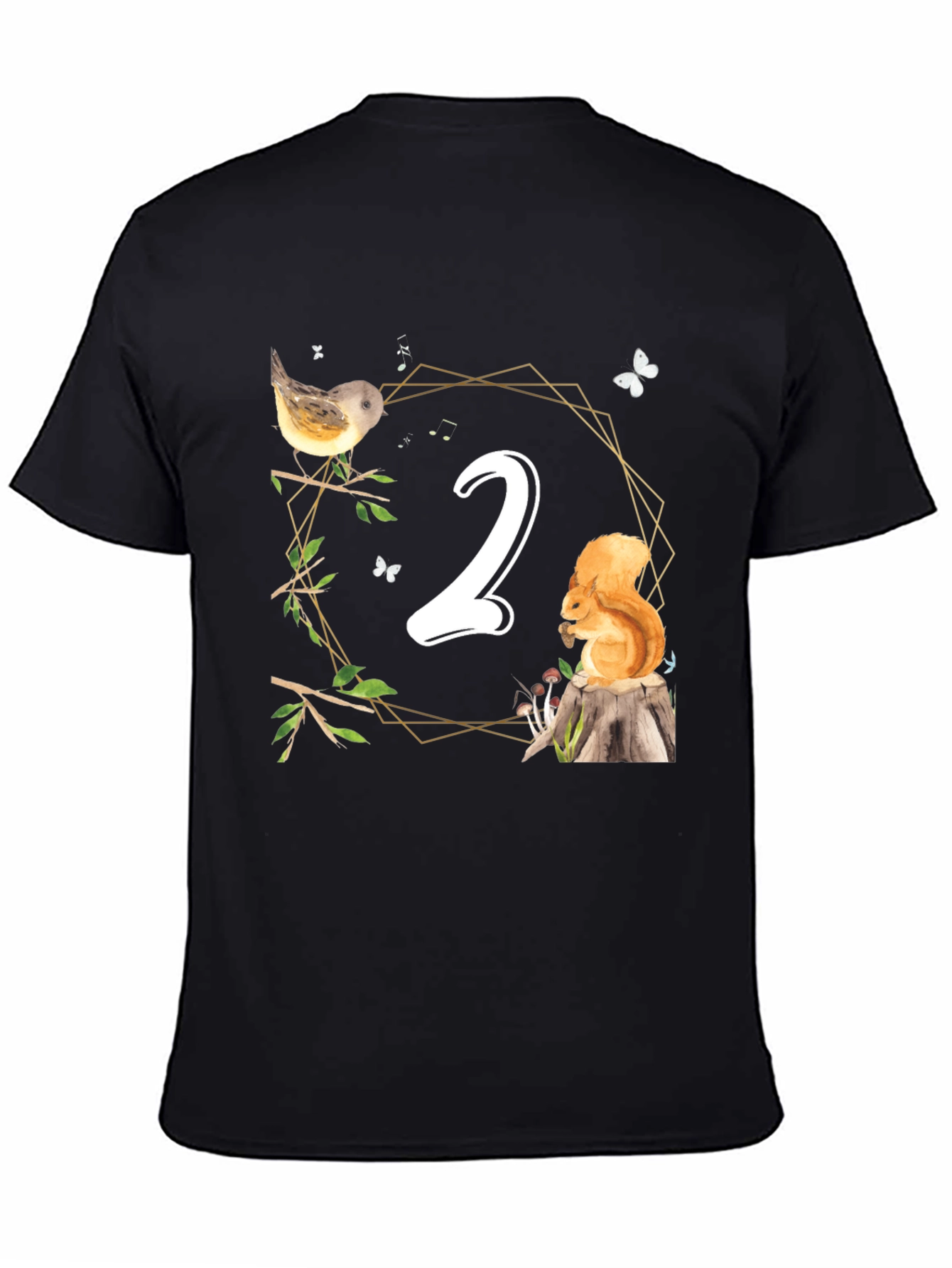 Cute Woodland Second Birthday T-Shirt