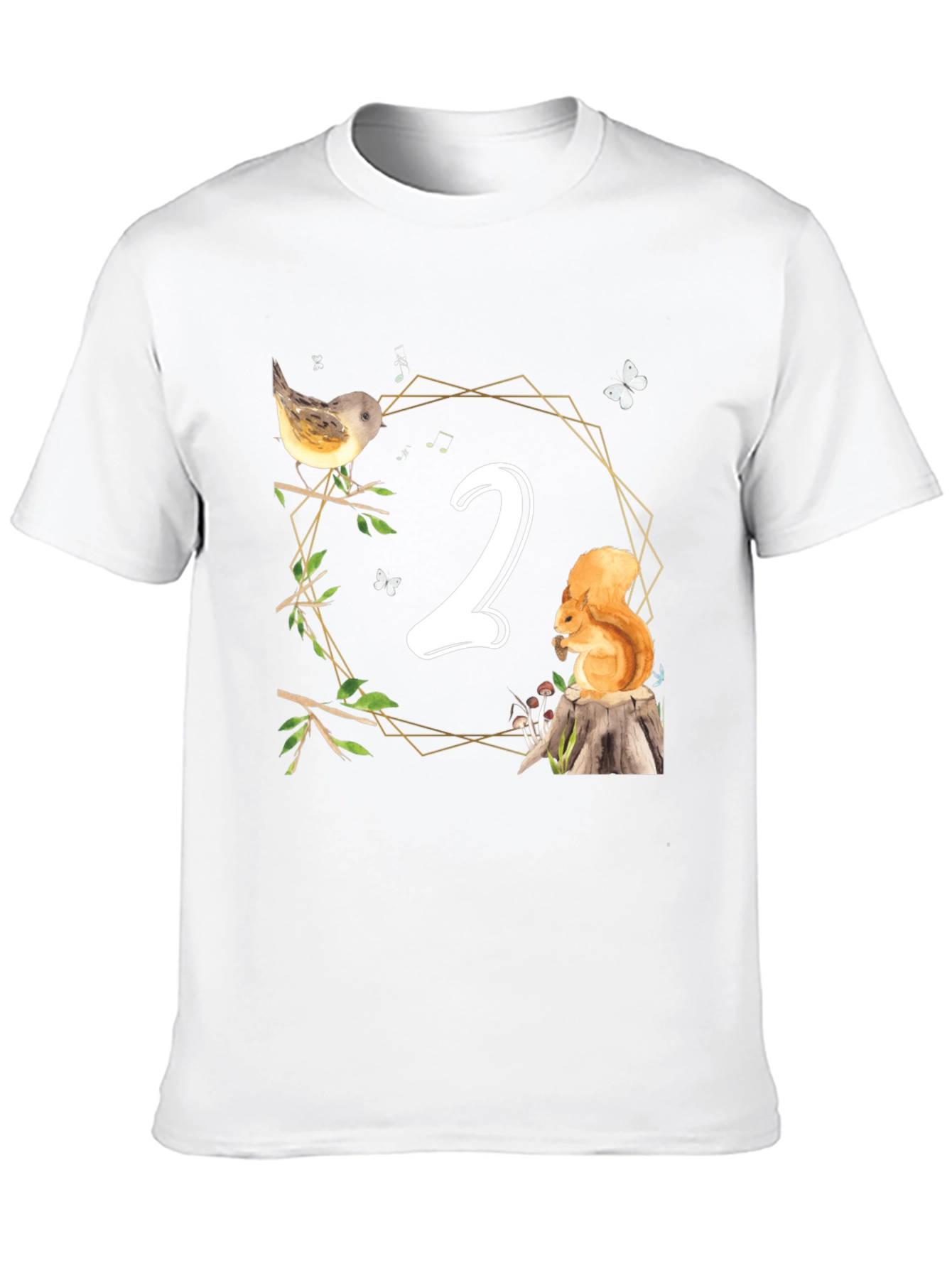 Cute Woodland Second Birthday T-Shirt