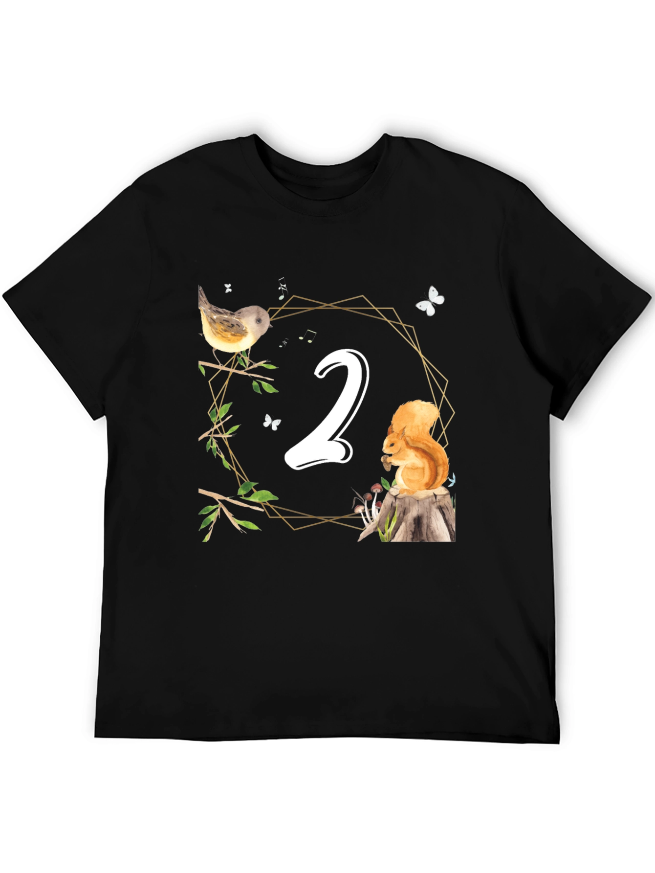 Cute Woodland Second Birthday T-Shirt