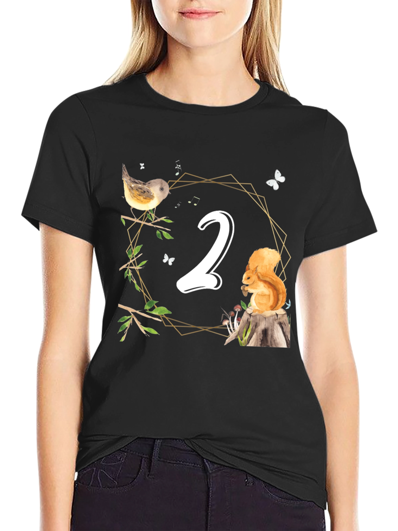 Cute Woodland Second Birthday T-Shirt