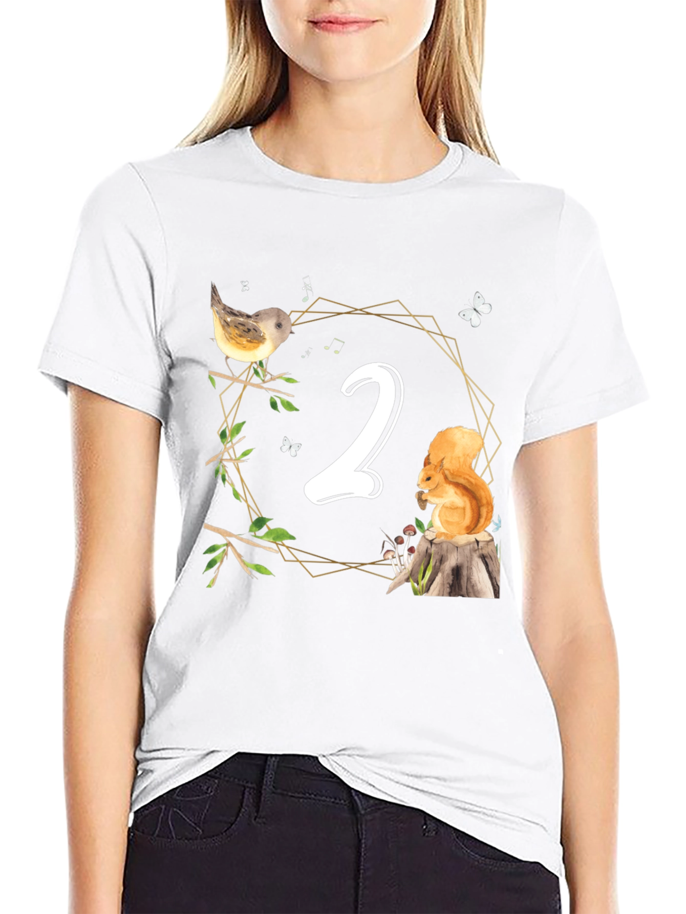 Cute Woodland Second Birthday T-Shirt