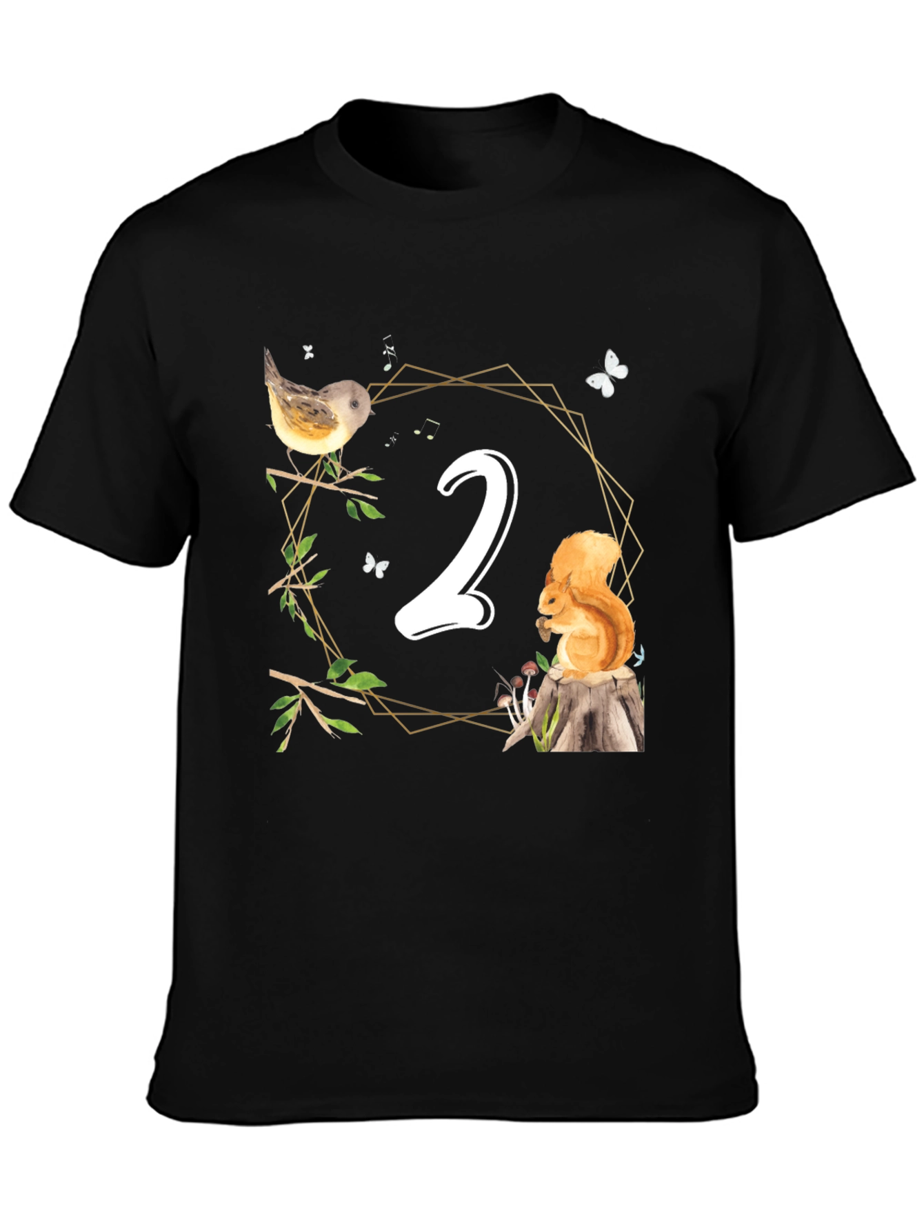 Cute Woodland Second Birthday T-Shirt