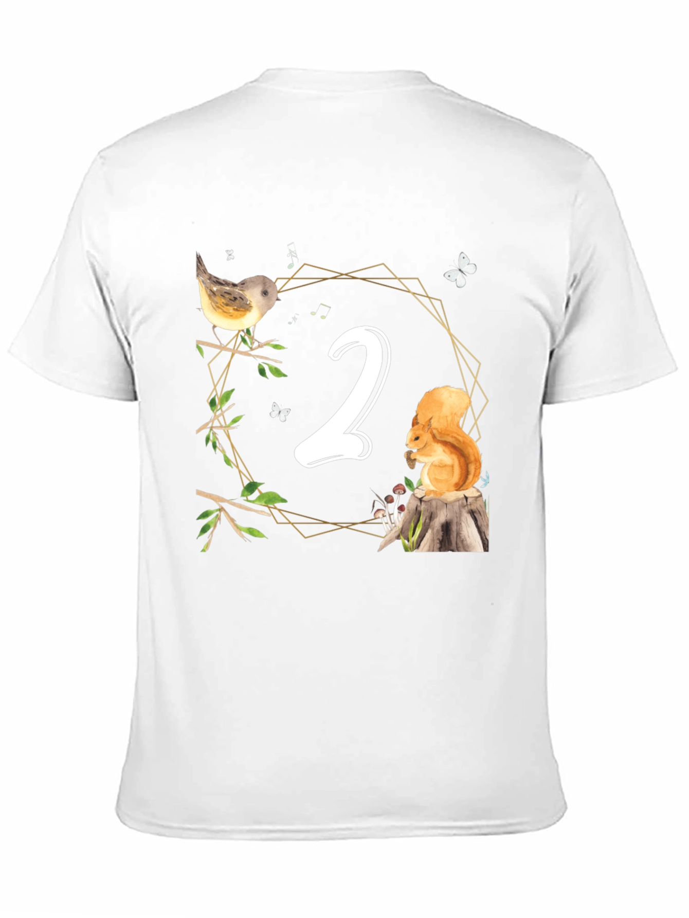 Cute Woodland Second Birthday T-Shirt