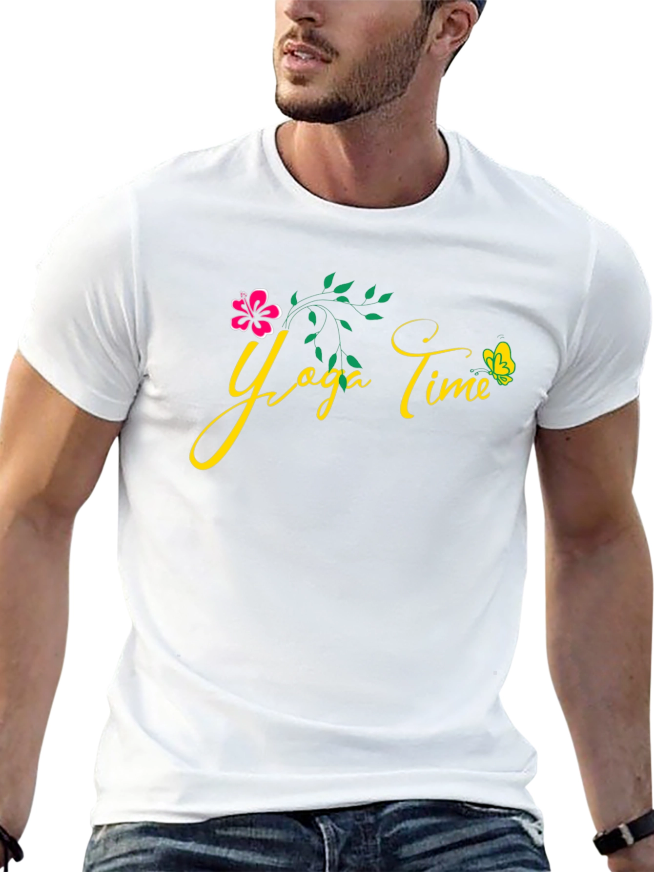Yoga Time Graphic Tee - Mens Black T-Shirt