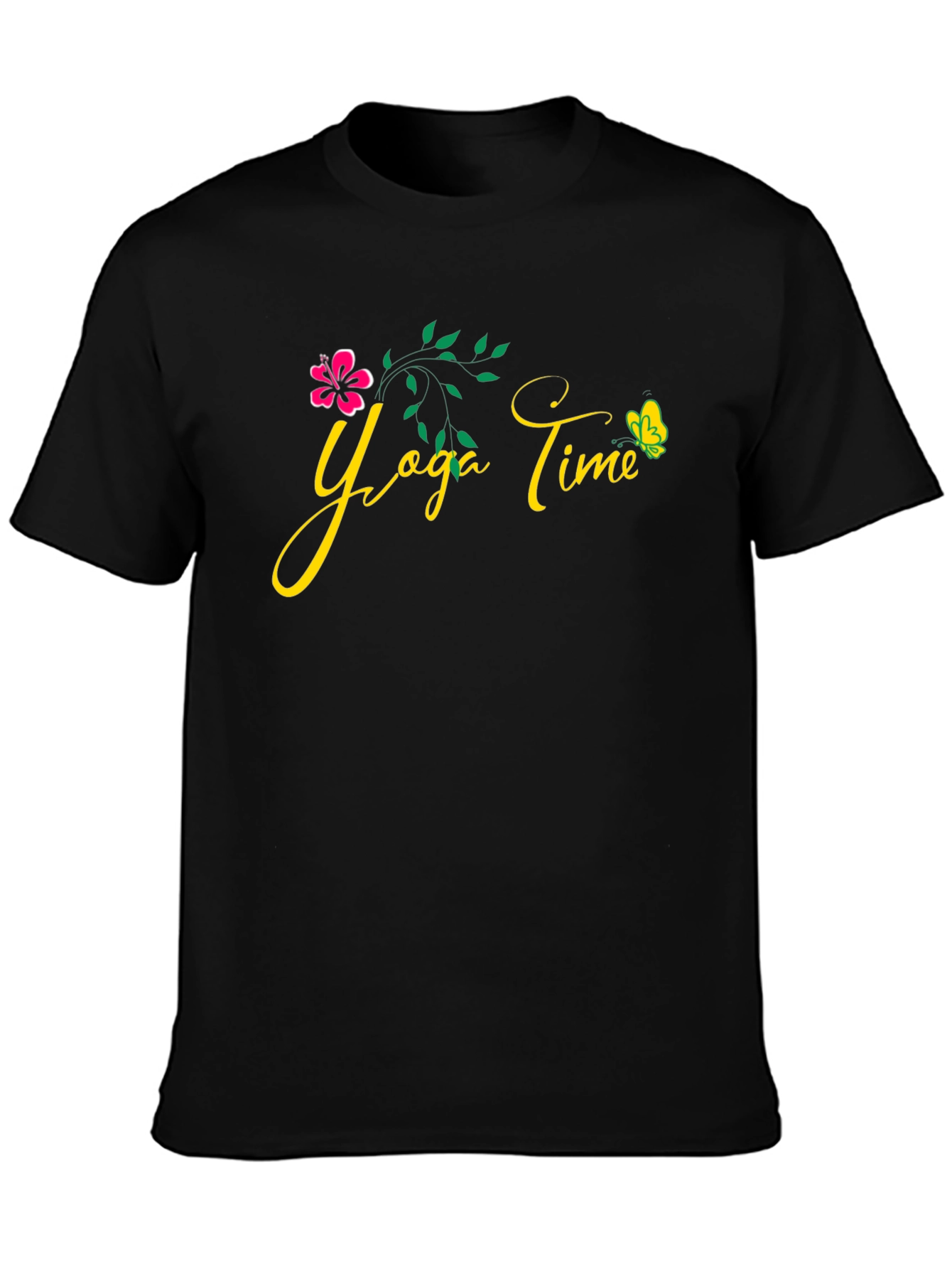 Yoga Time Graphic Tee - Mens Black T-Shirt