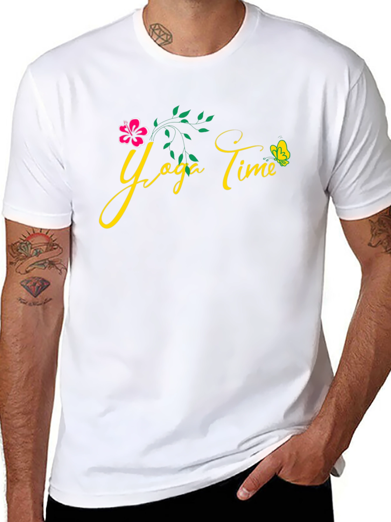 Yoga Time Graphic Tee - Mens Black T-Shirt
