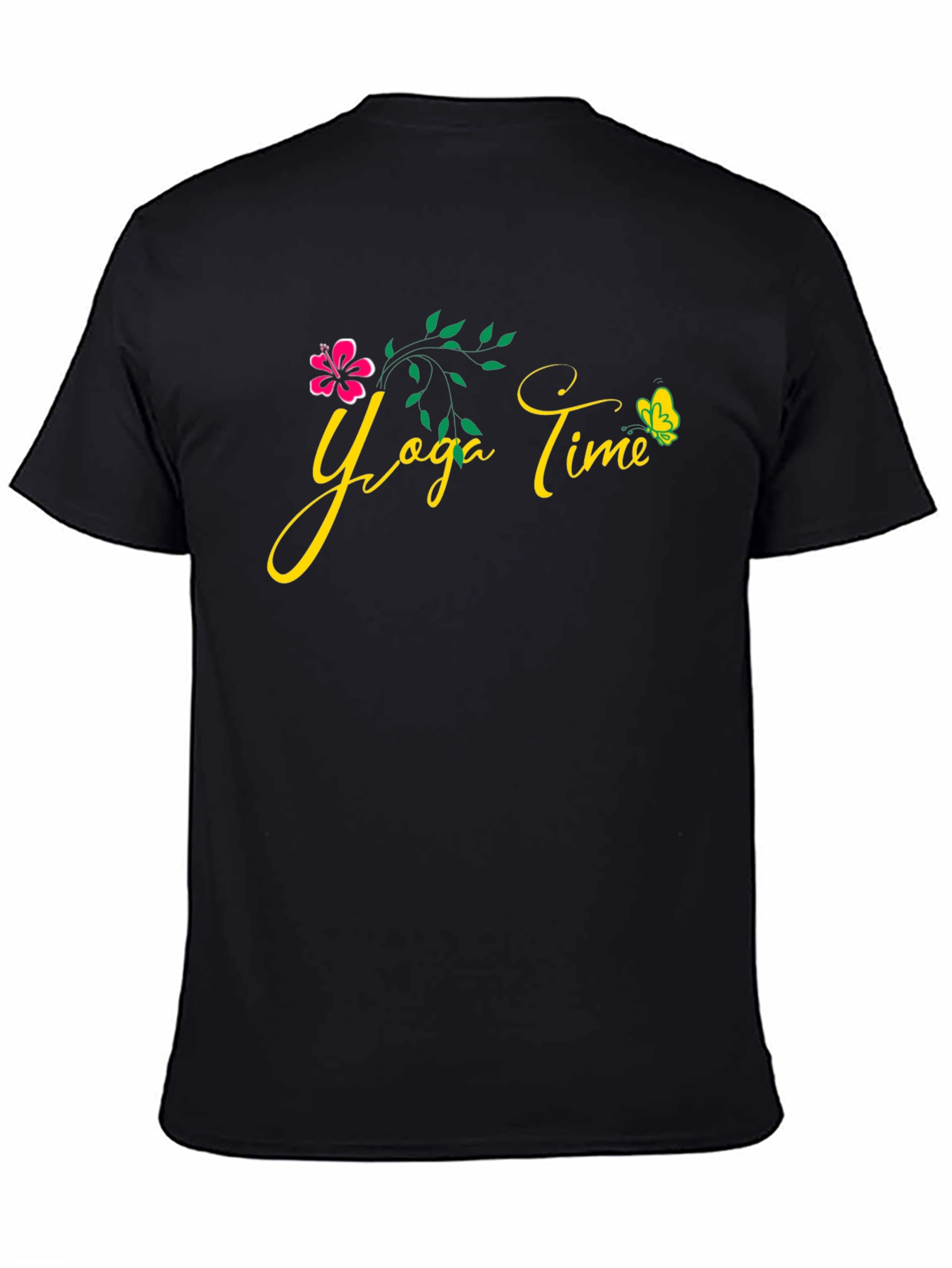 Yoga Time Graphic Tee - Mens Black T-Shirt