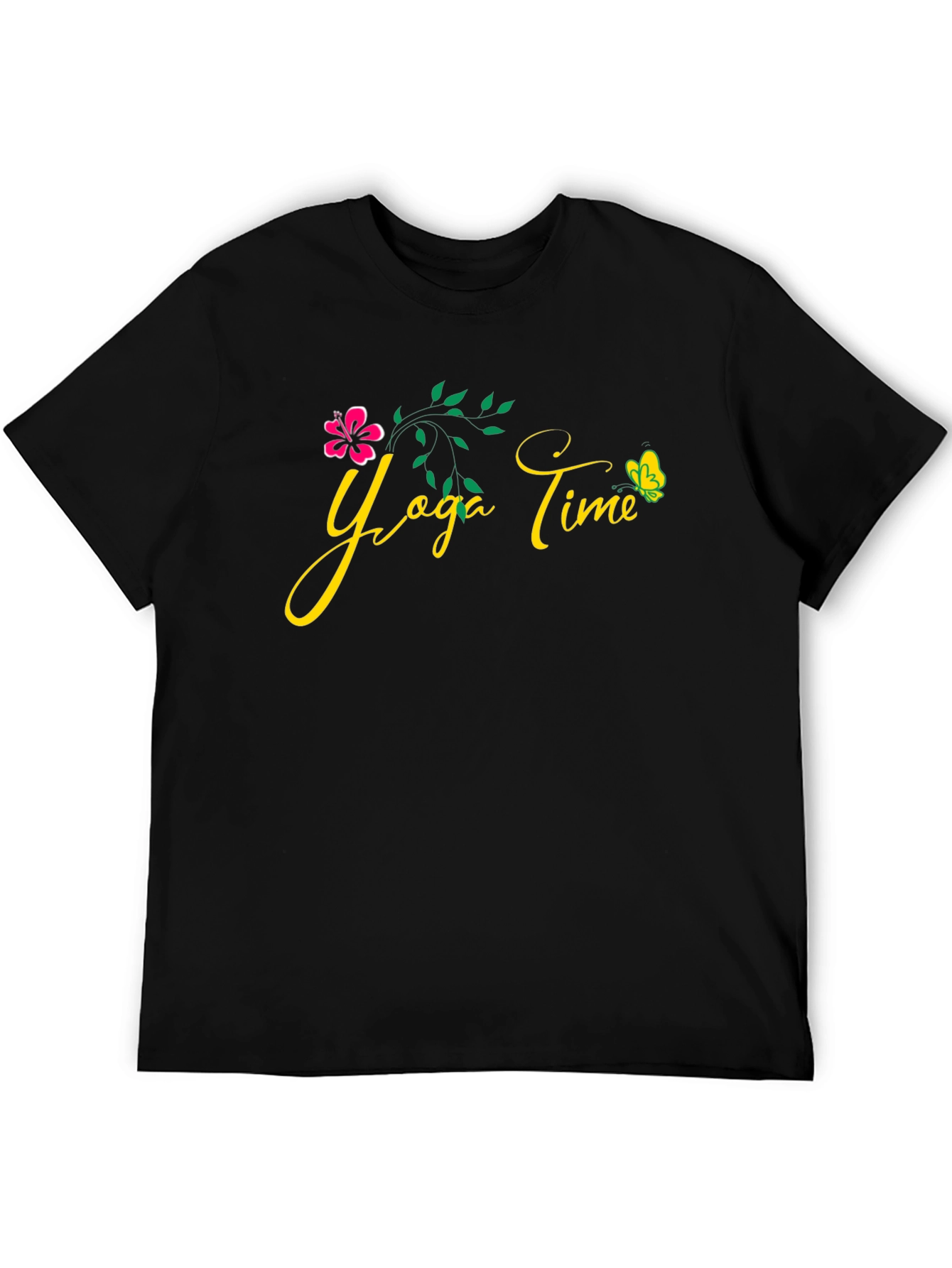 Yoga Time Graphic Tee - Mens Black T-Shirt
