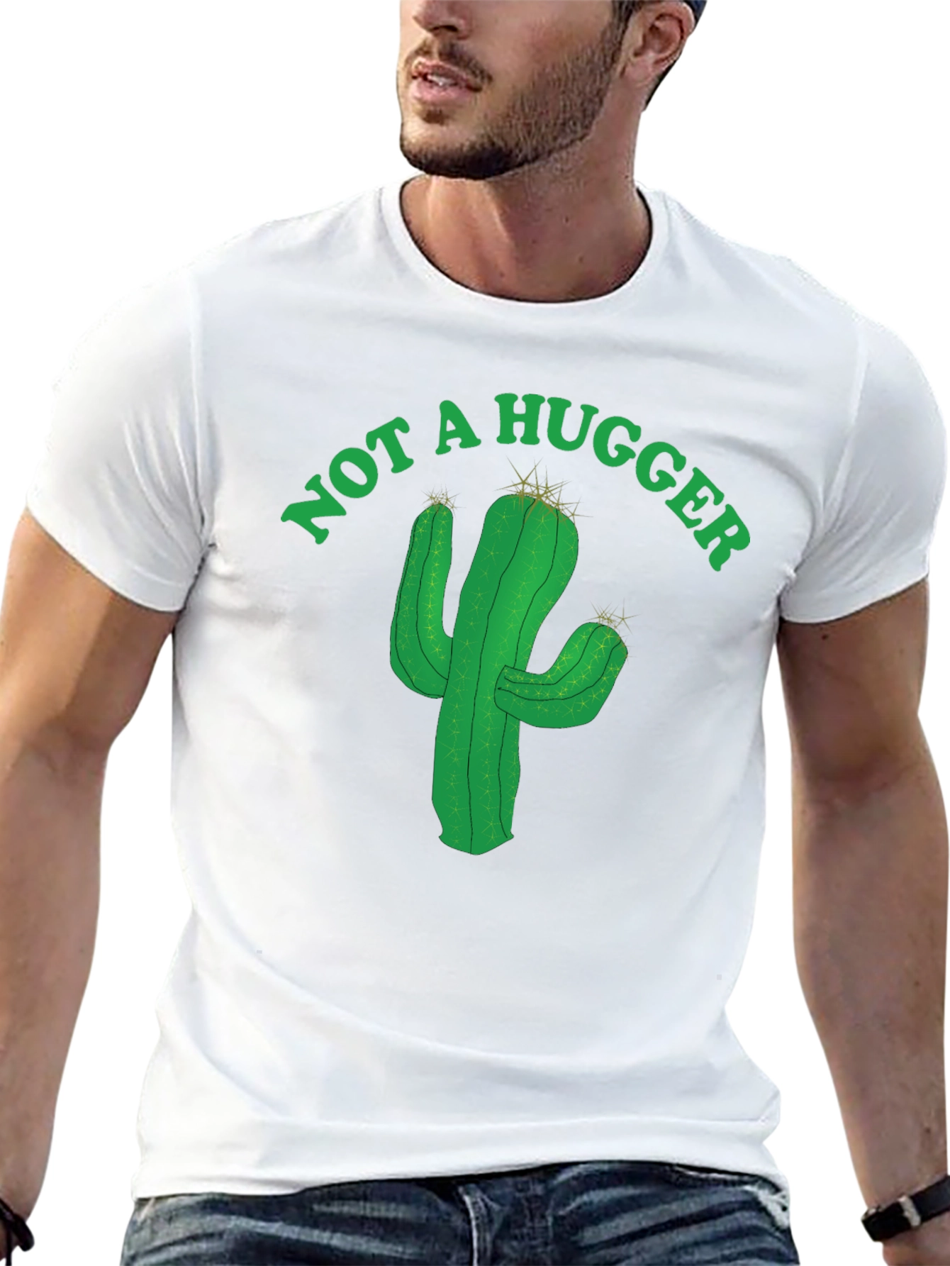 Not A Hugger Cactus Graphic Tee