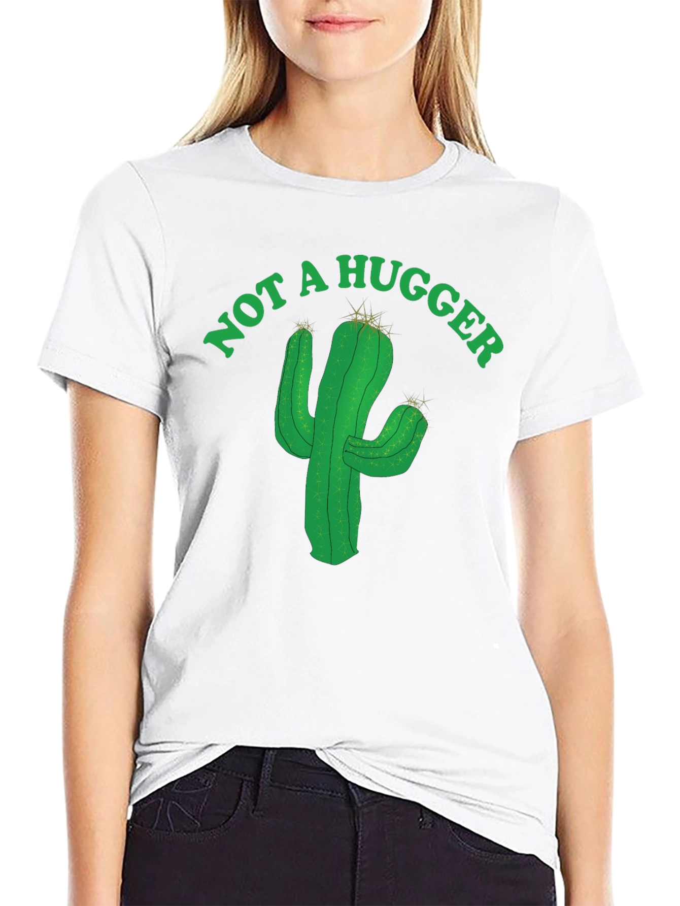Not A Hugger Cactus Graphic Tee