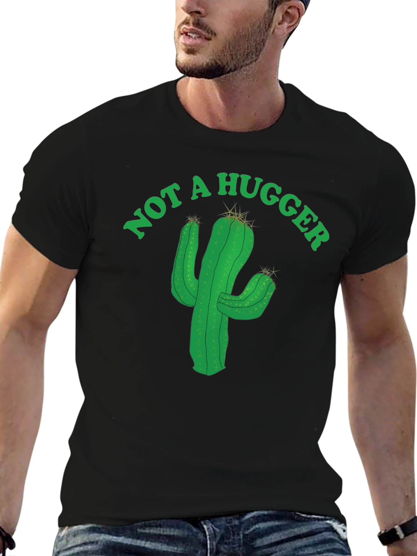 Not A Hugger Cactus Graphic Tee