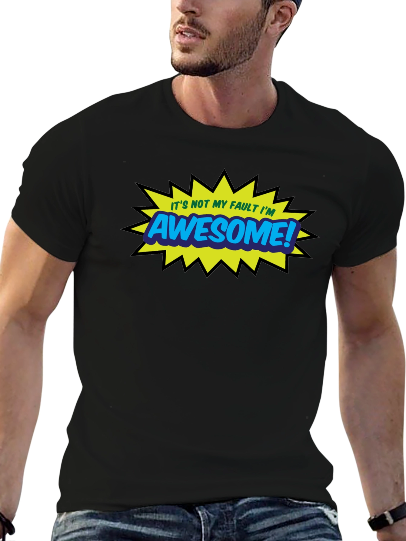Awesome Graphic Tee - Black Casual T-Shirt