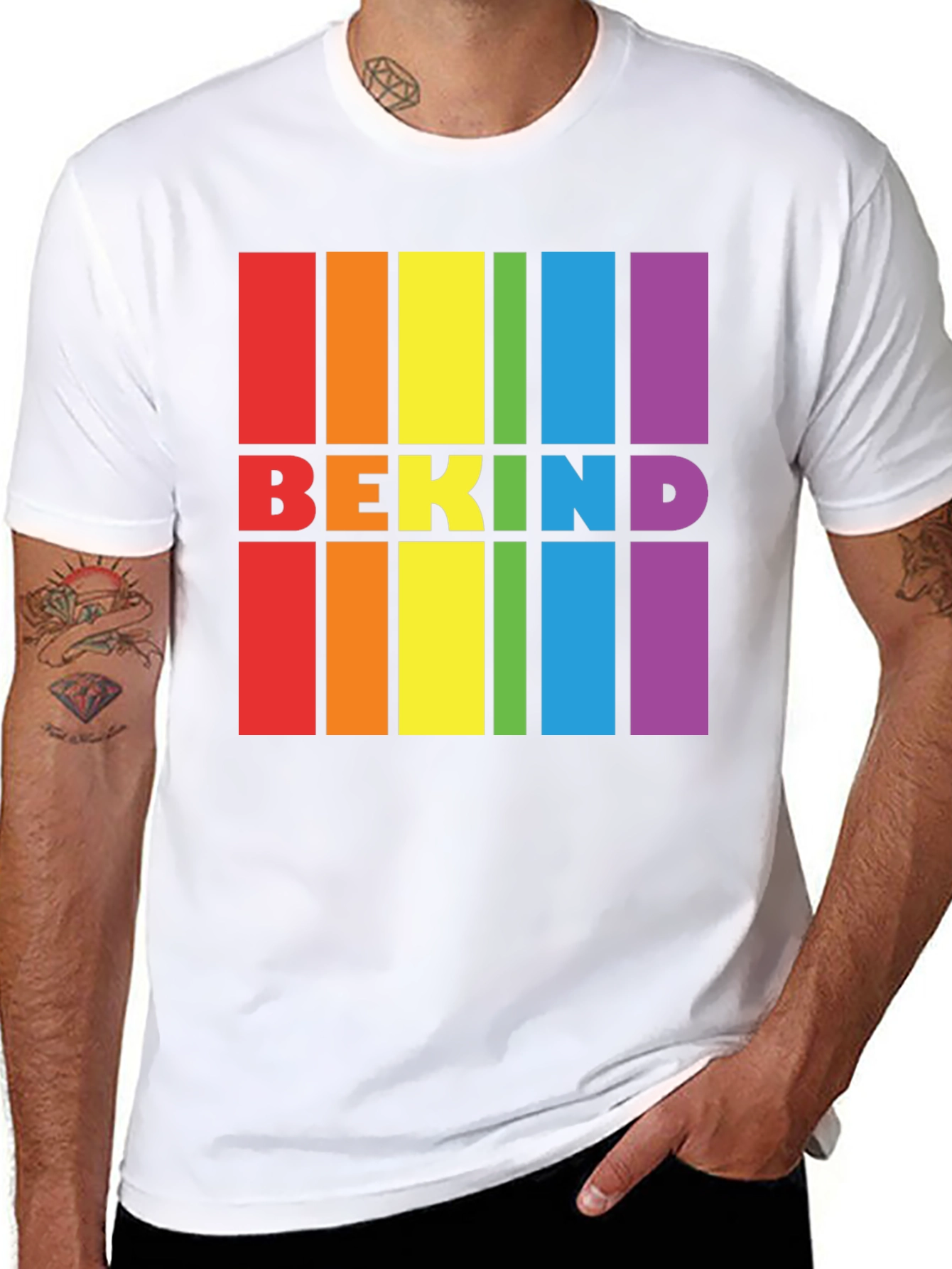 Be Kind Pride T-Shirt - Rainbow Graphic Tee