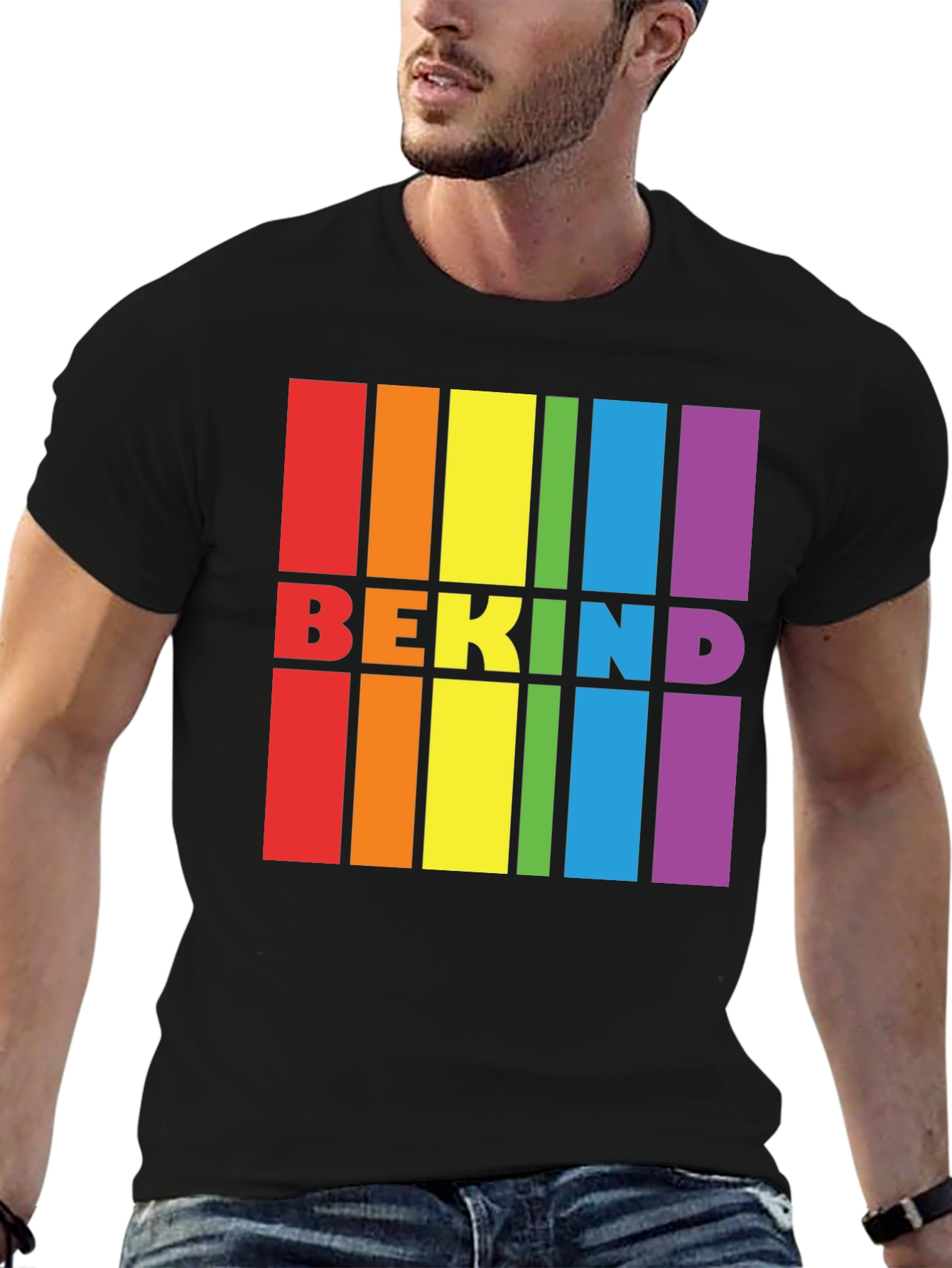 Be Kind Pride T-Shirt - Rainbow Graphic Tee