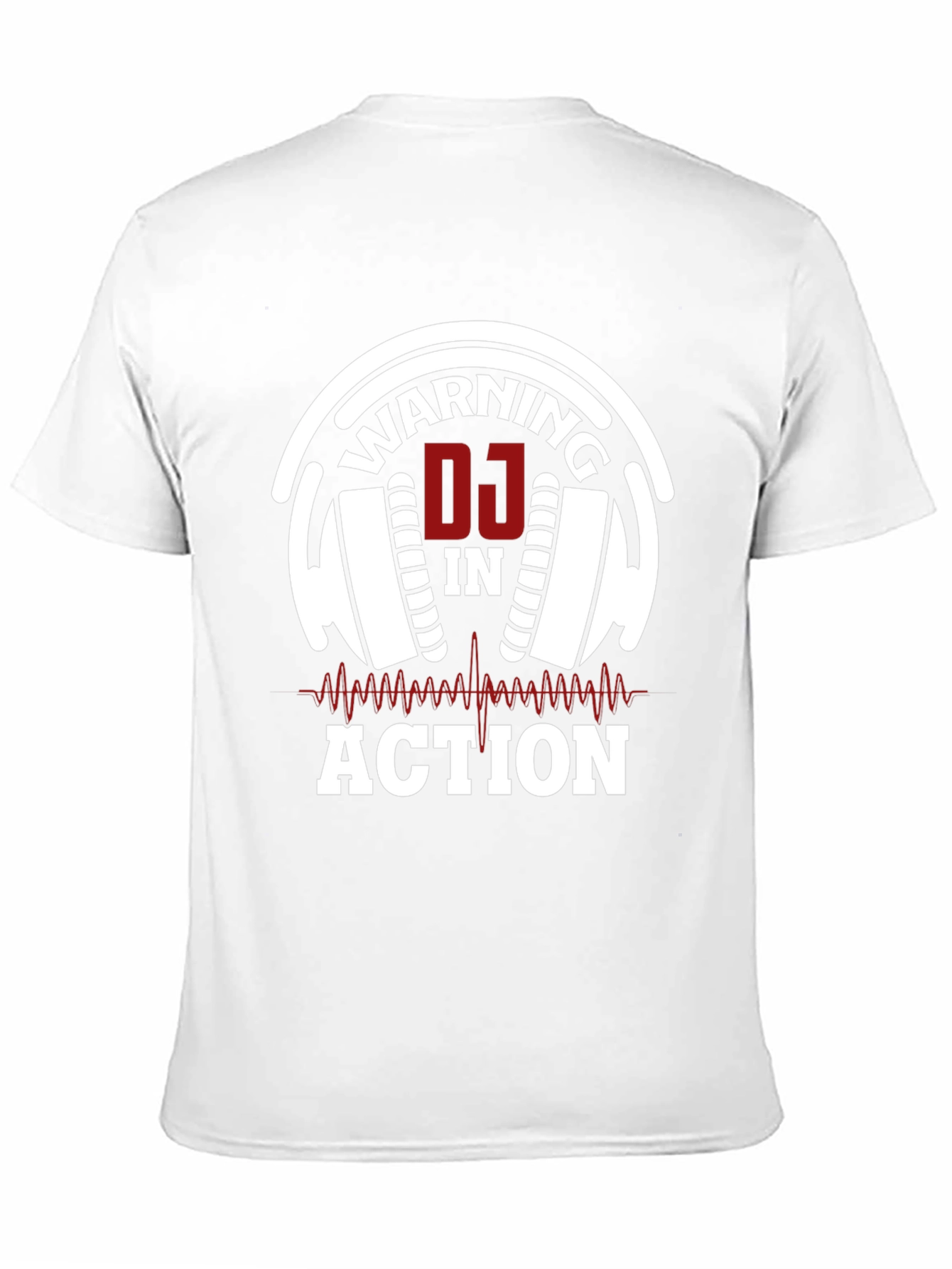 Warning DJ in Action Black T-Shirt